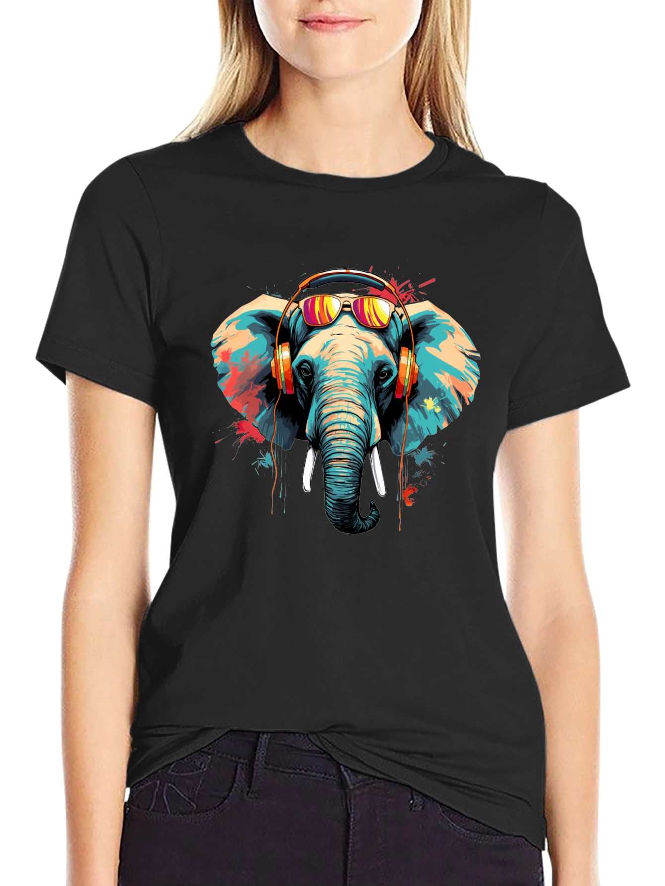 Cool Elephant Graphic Tee - Music Lover Edition