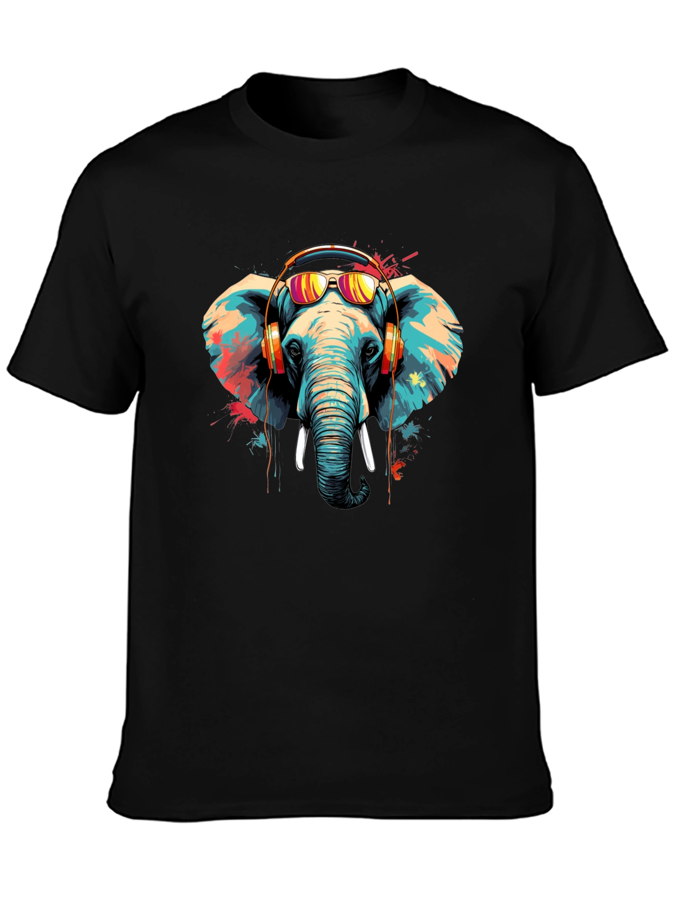 Cool Elephant Graphic Tee - Music Lover Edition