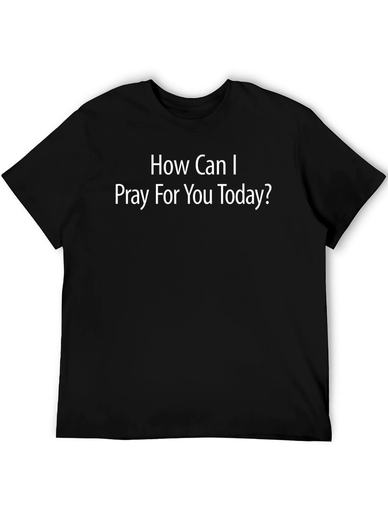 Pray For You Black Cotton T-Shirt