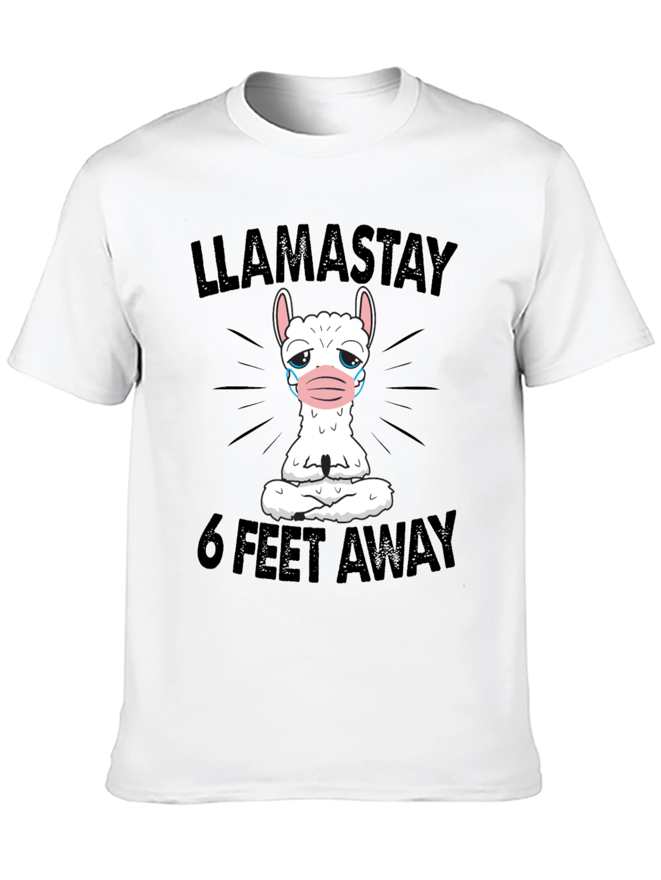 Llama Stay 6 Feet Away Graphic Tee