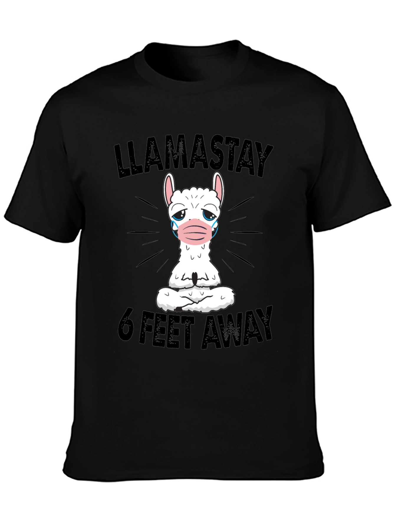Llama Stay 6 Feet Away Graphic Tee