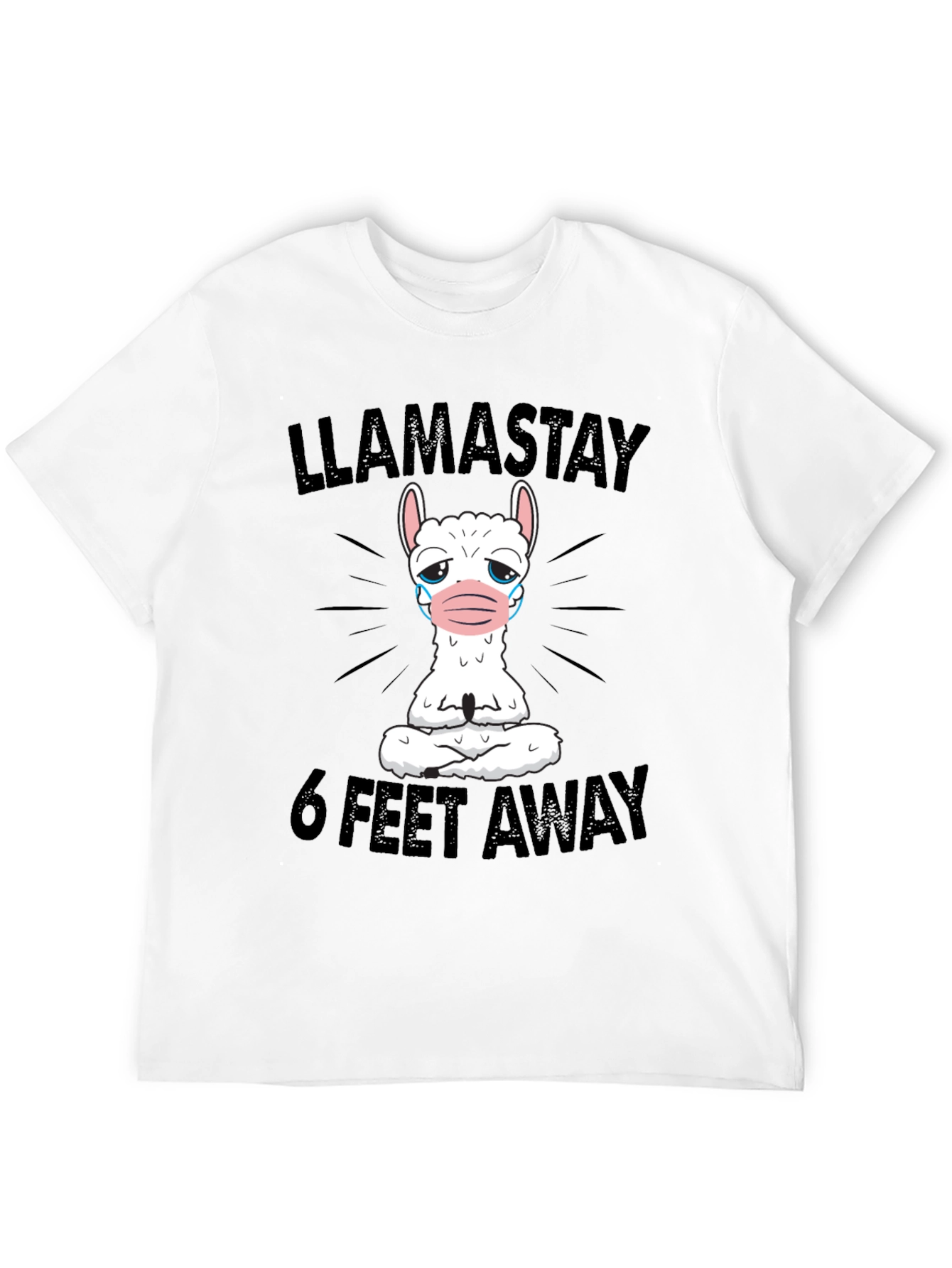 Llama Stay 6 Feet Away Graphic Tee