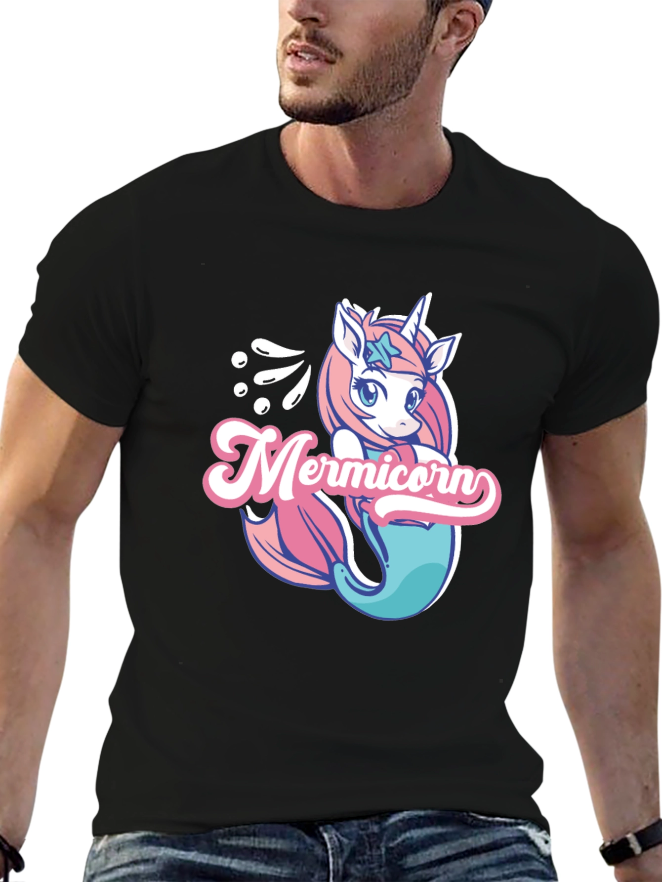 Mermicorn Black T-Shirt