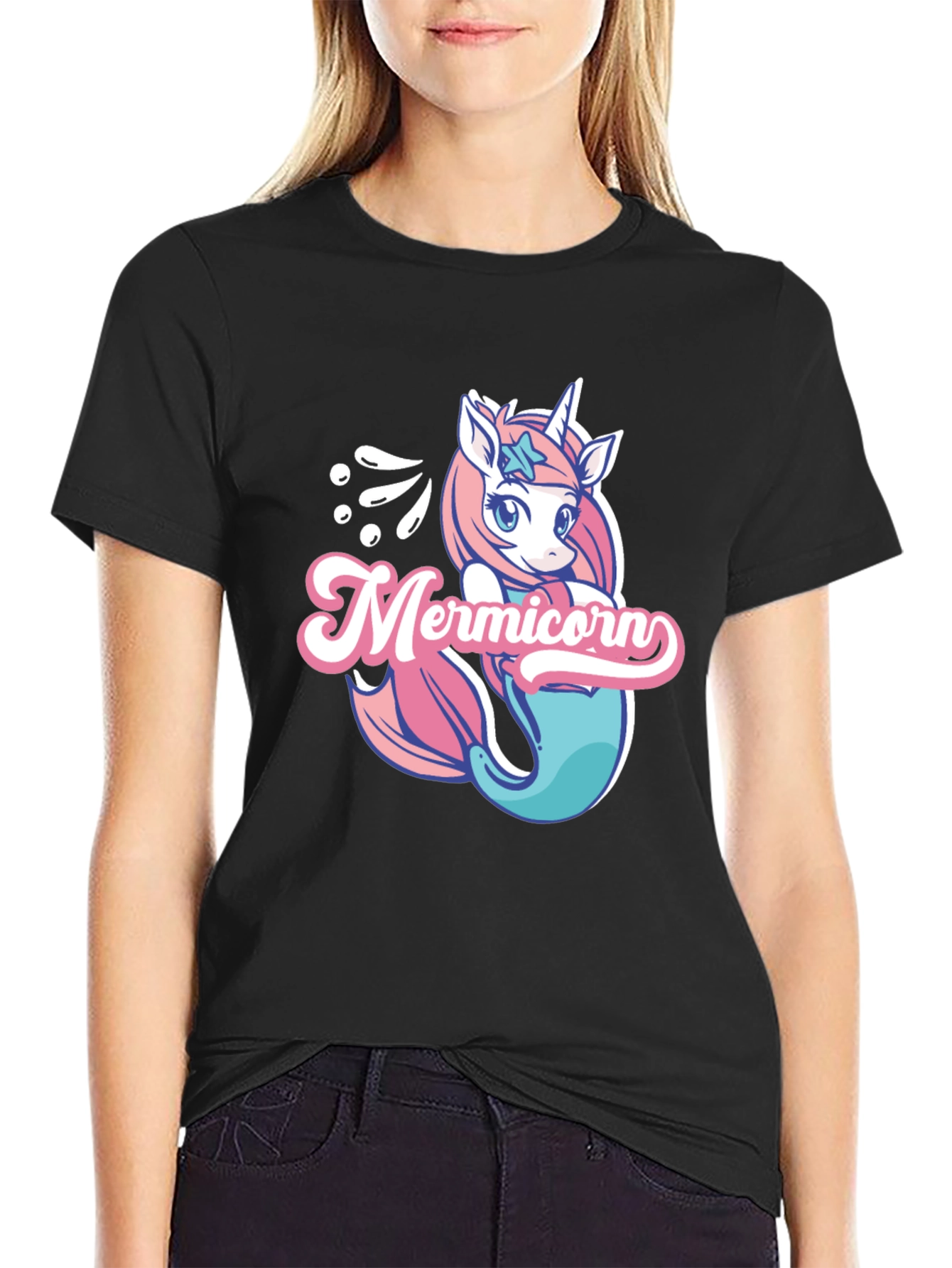Mermicorn Black T-Shirt