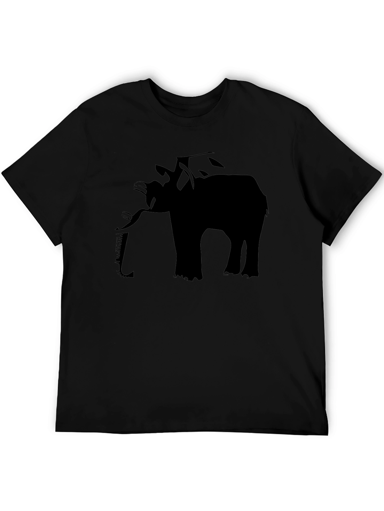 Elephant Graphic Black T-Shirt