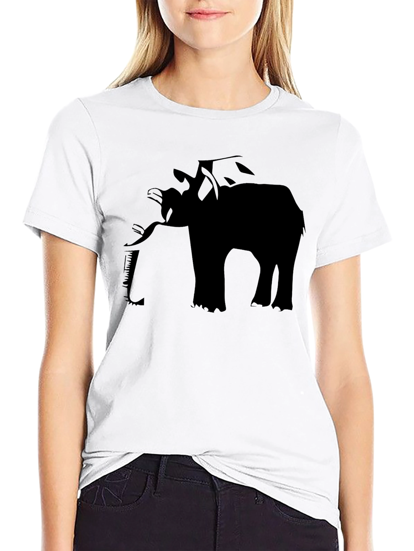 Elephant Graphic Black T-Shirt
