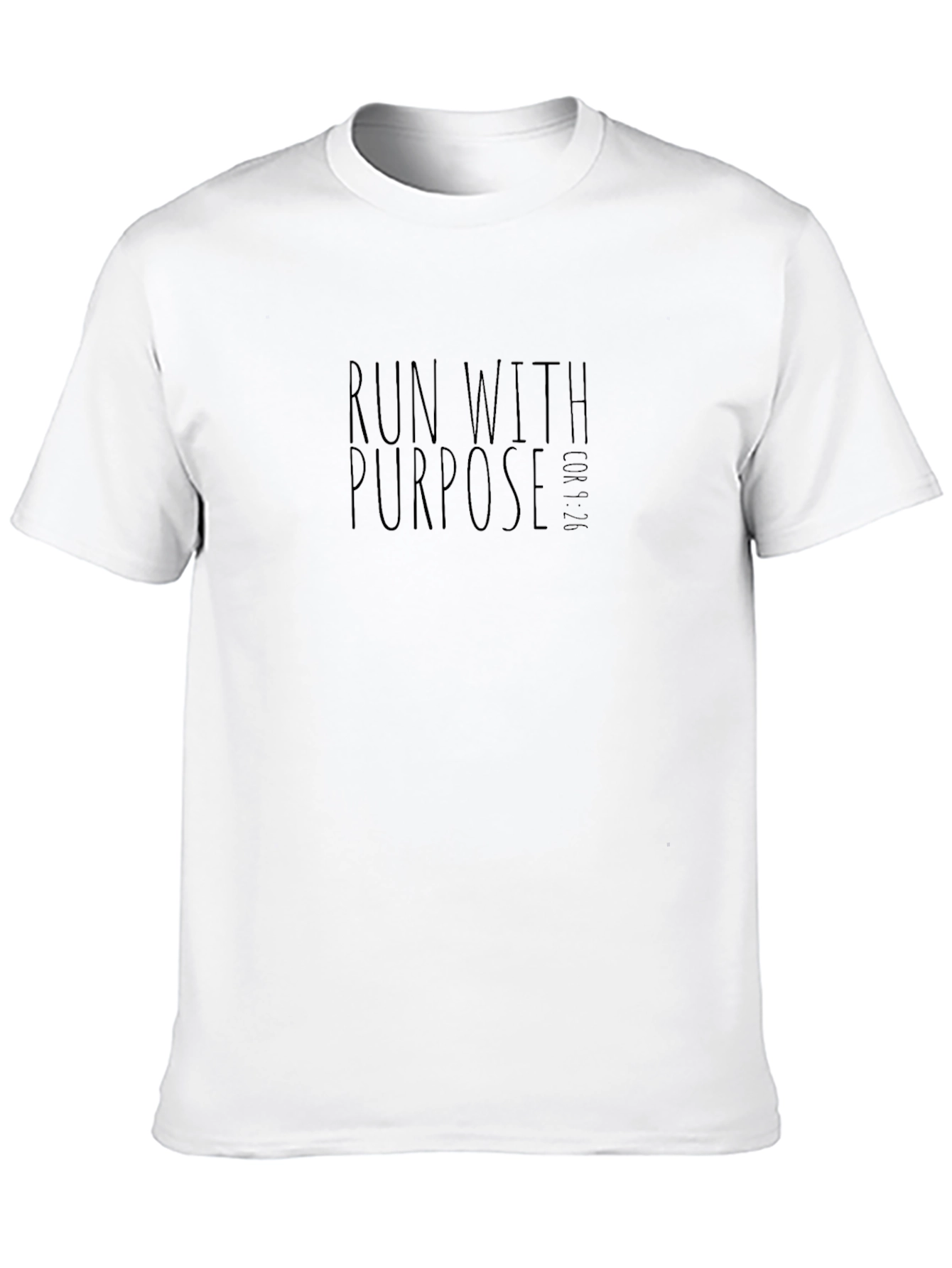 Run With Purpose Graphic Tee - Black Cotton Blend