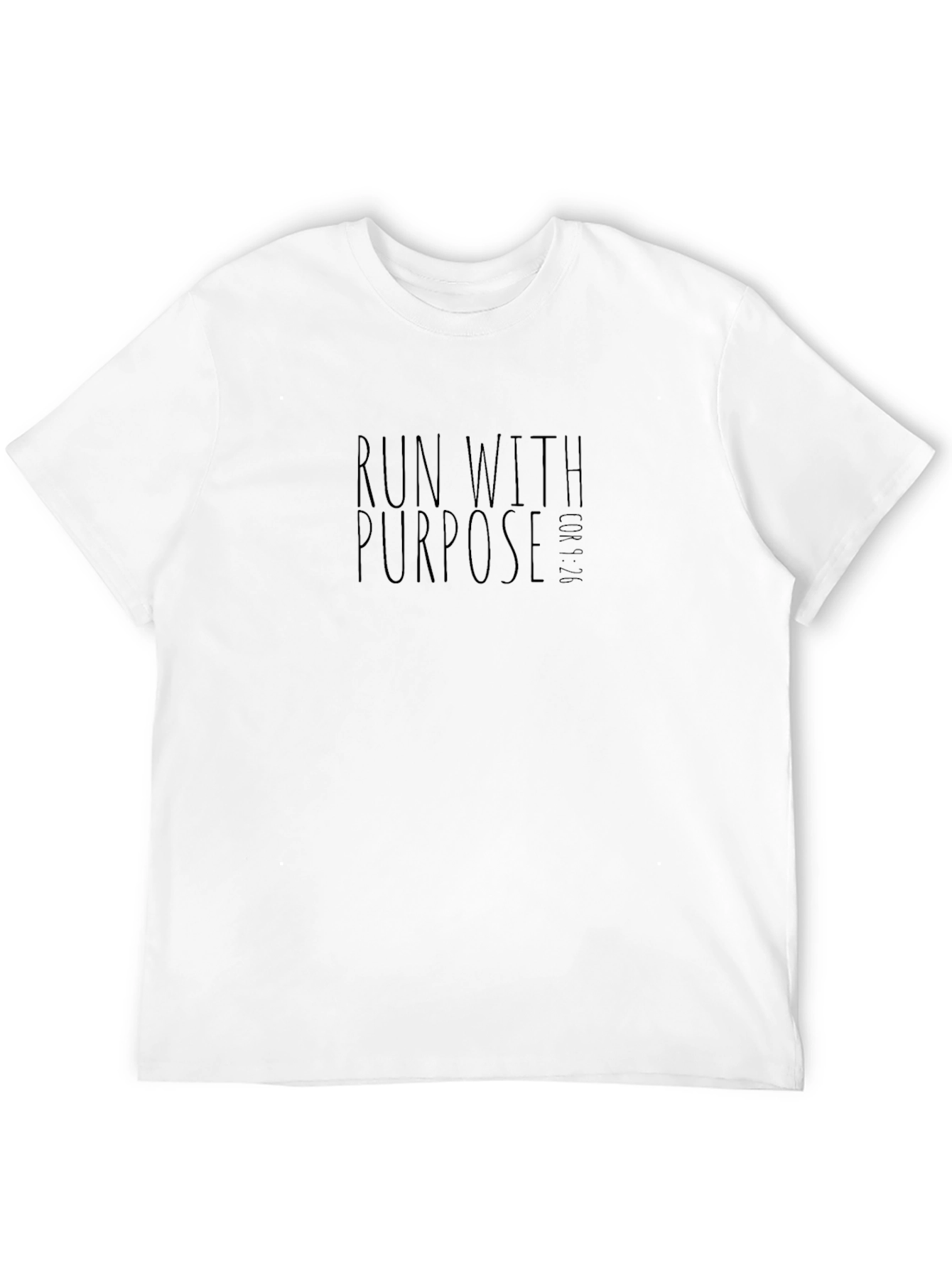 Run With Purpose Graphic Tee - Black Cotton Blend