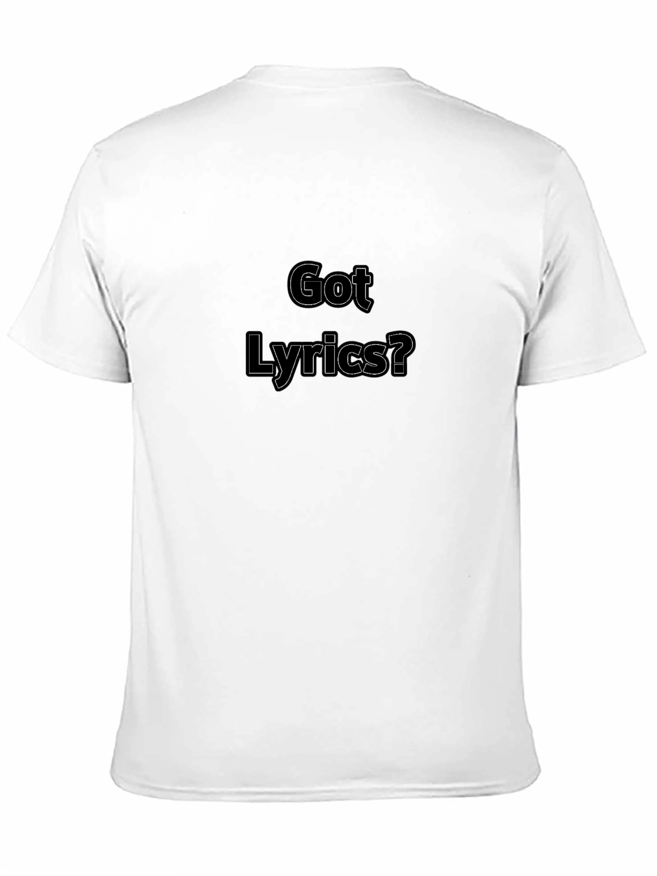 Got Lyrics? Black Cotton Blend Graphic Tee