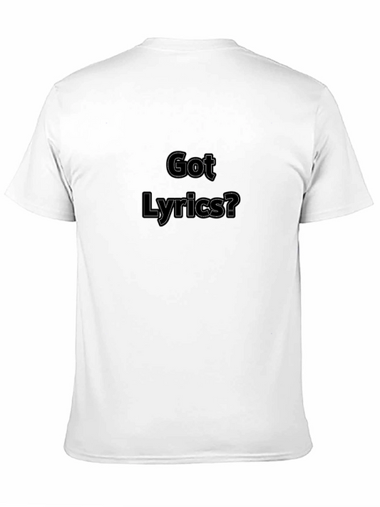 Got Lyrics? Black Cotton Blend Graphic Tee