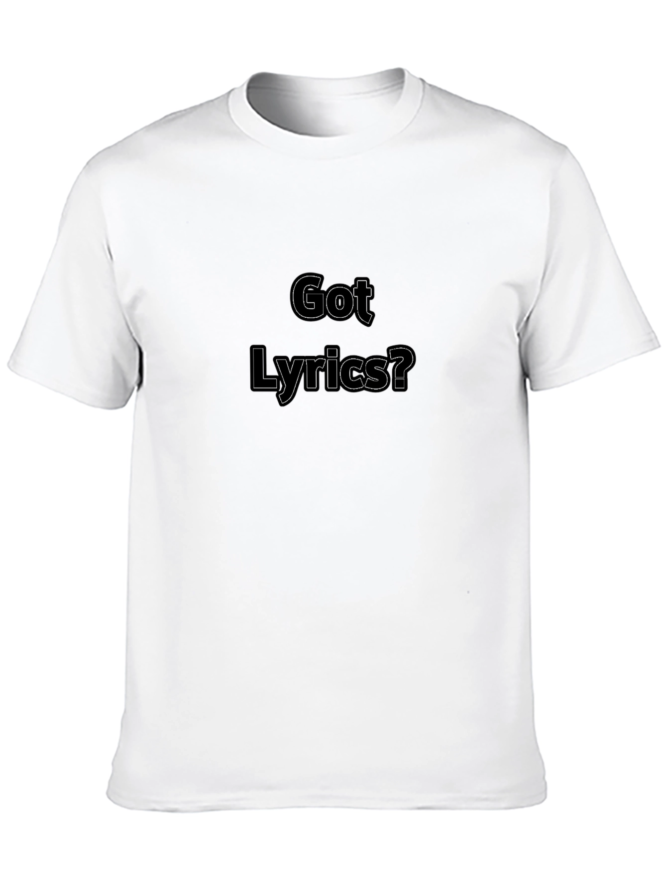 Got Lyrics? Black Cotton Blend Graphic Tee
