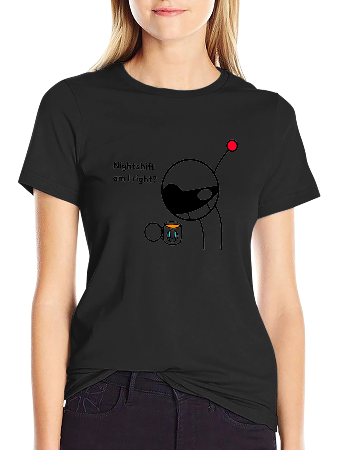 Nightshift Reddit Alien Black T-Shirt