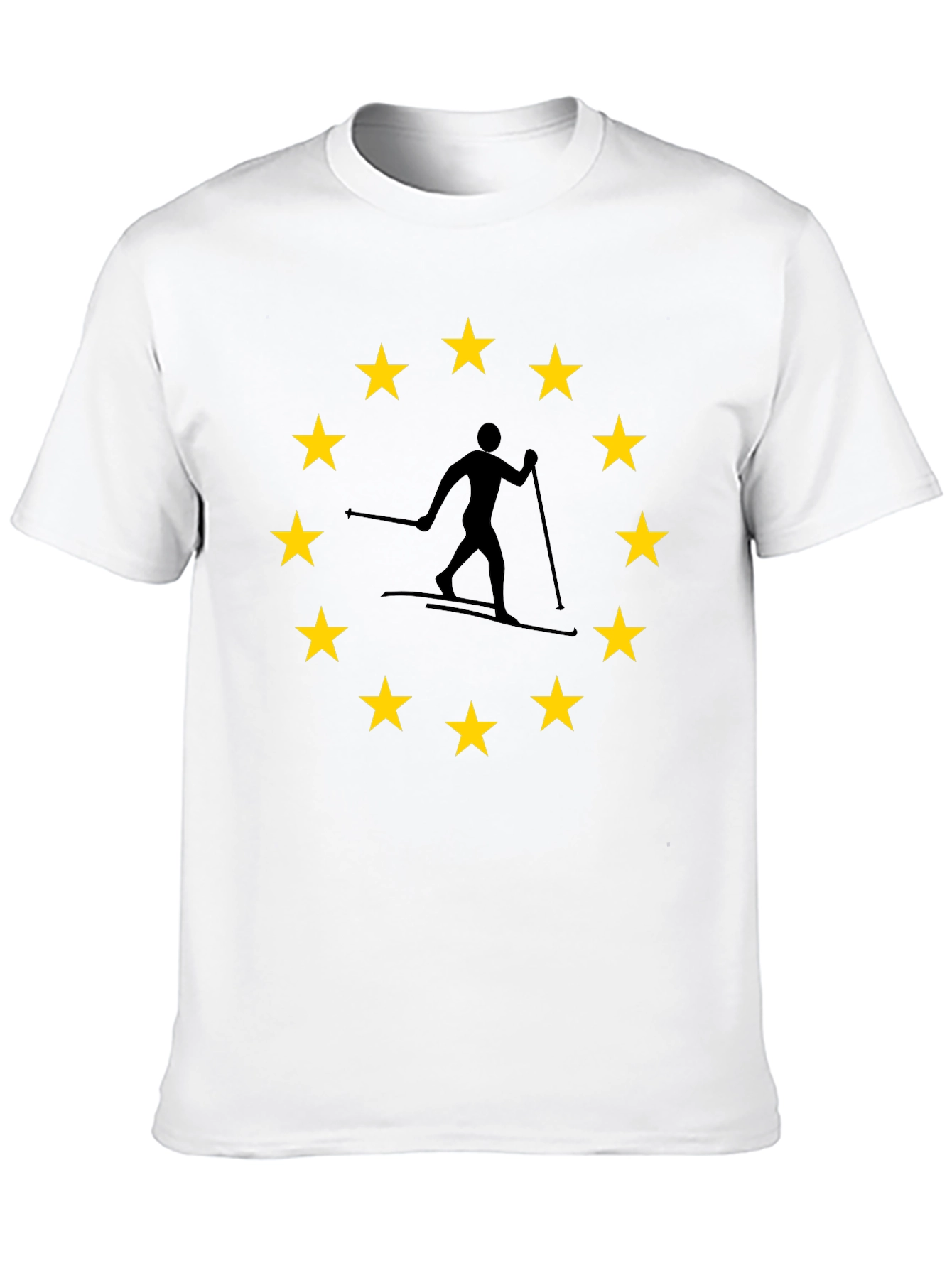 EU Skier T-Shirt: European Union Skiing