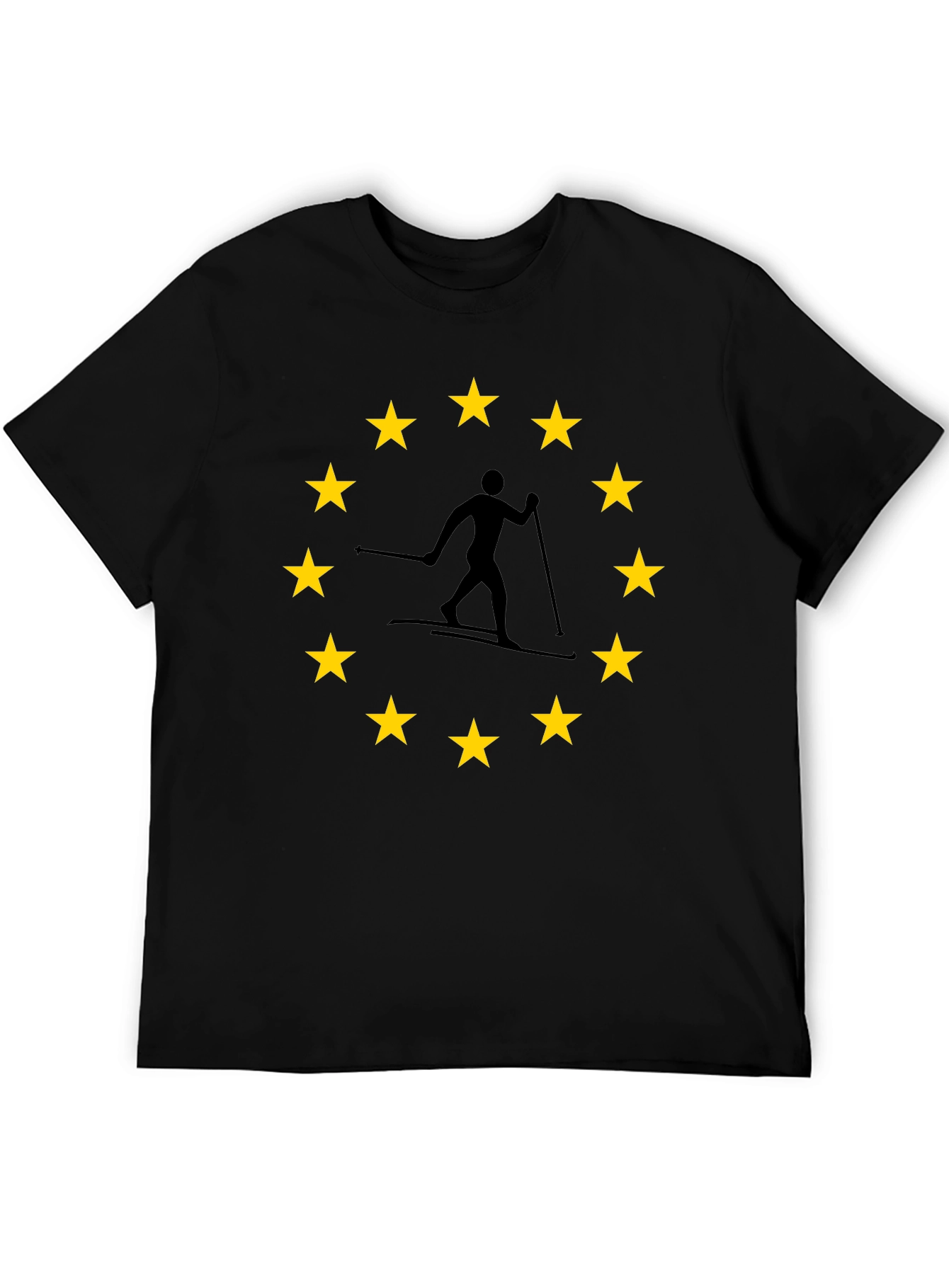 EU Skier T-Shirt: European Union Skiing