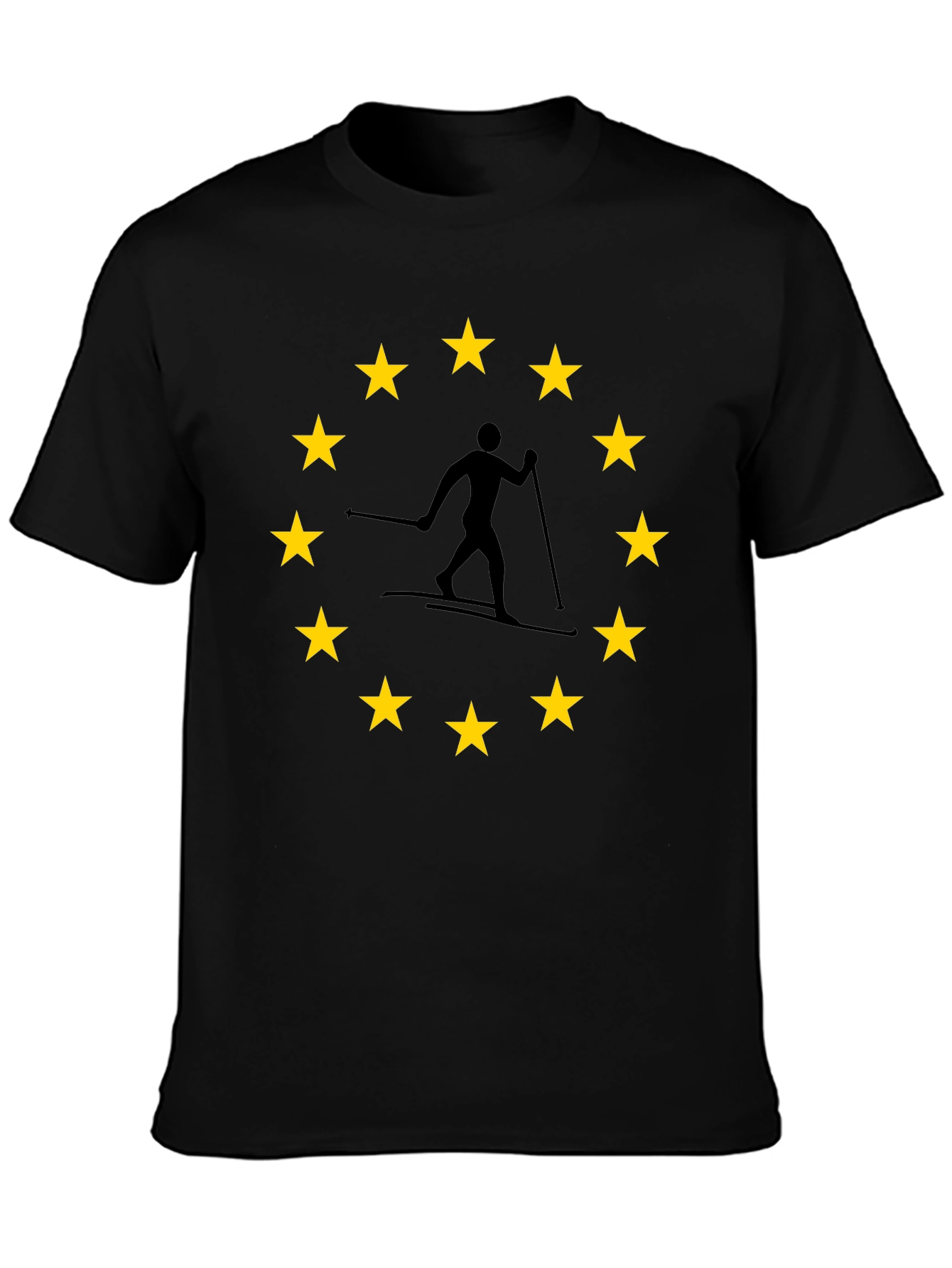 EU Skier T-Shirt: European Union Skiing