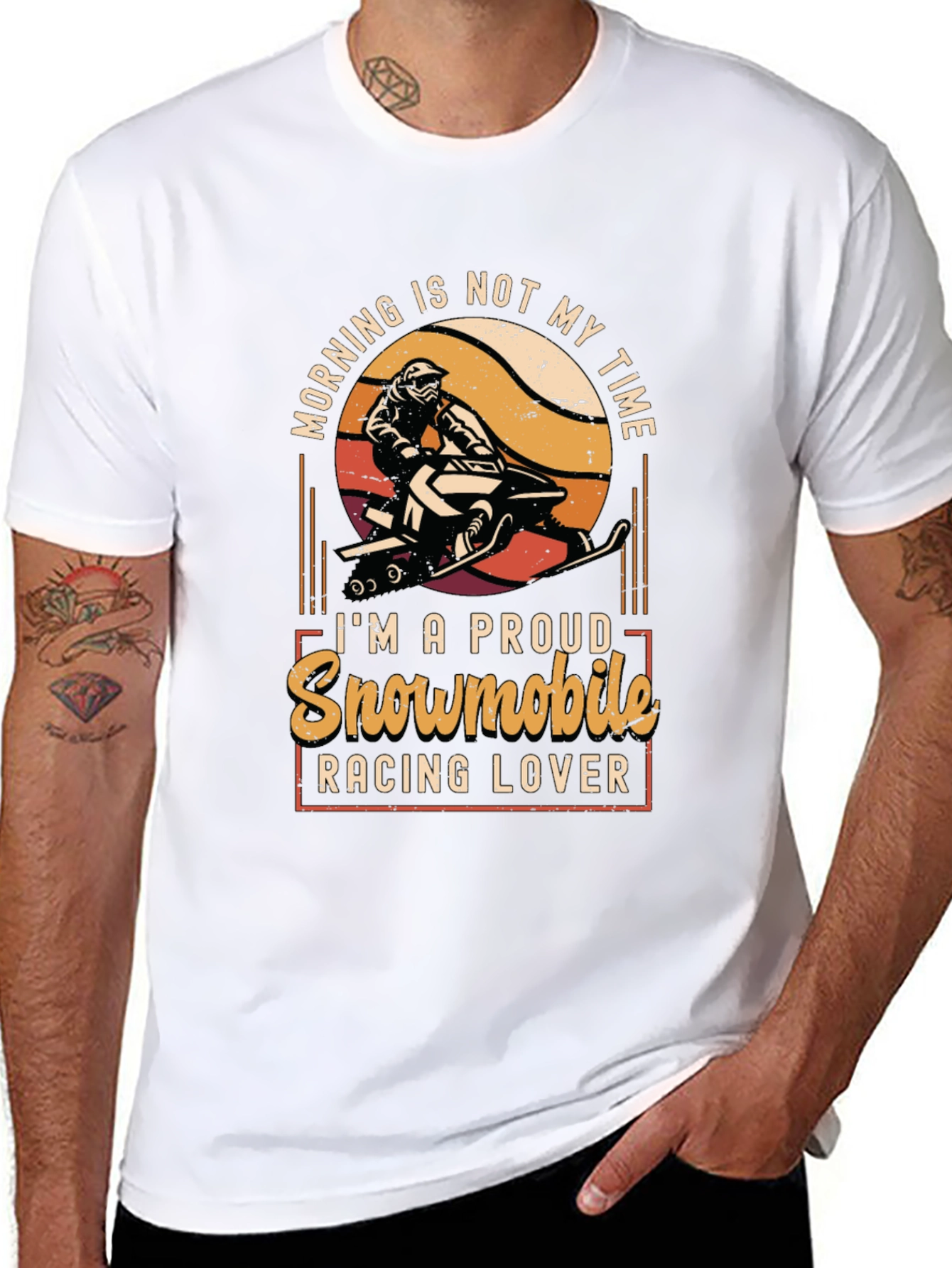 Snowmobile Racing Lover Graphic Tee