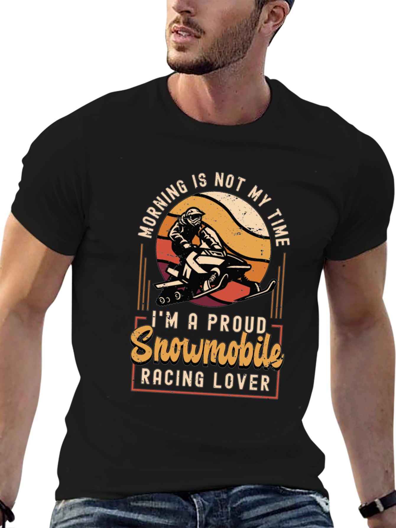 Snowmobile Racing Lover Graphic Tee