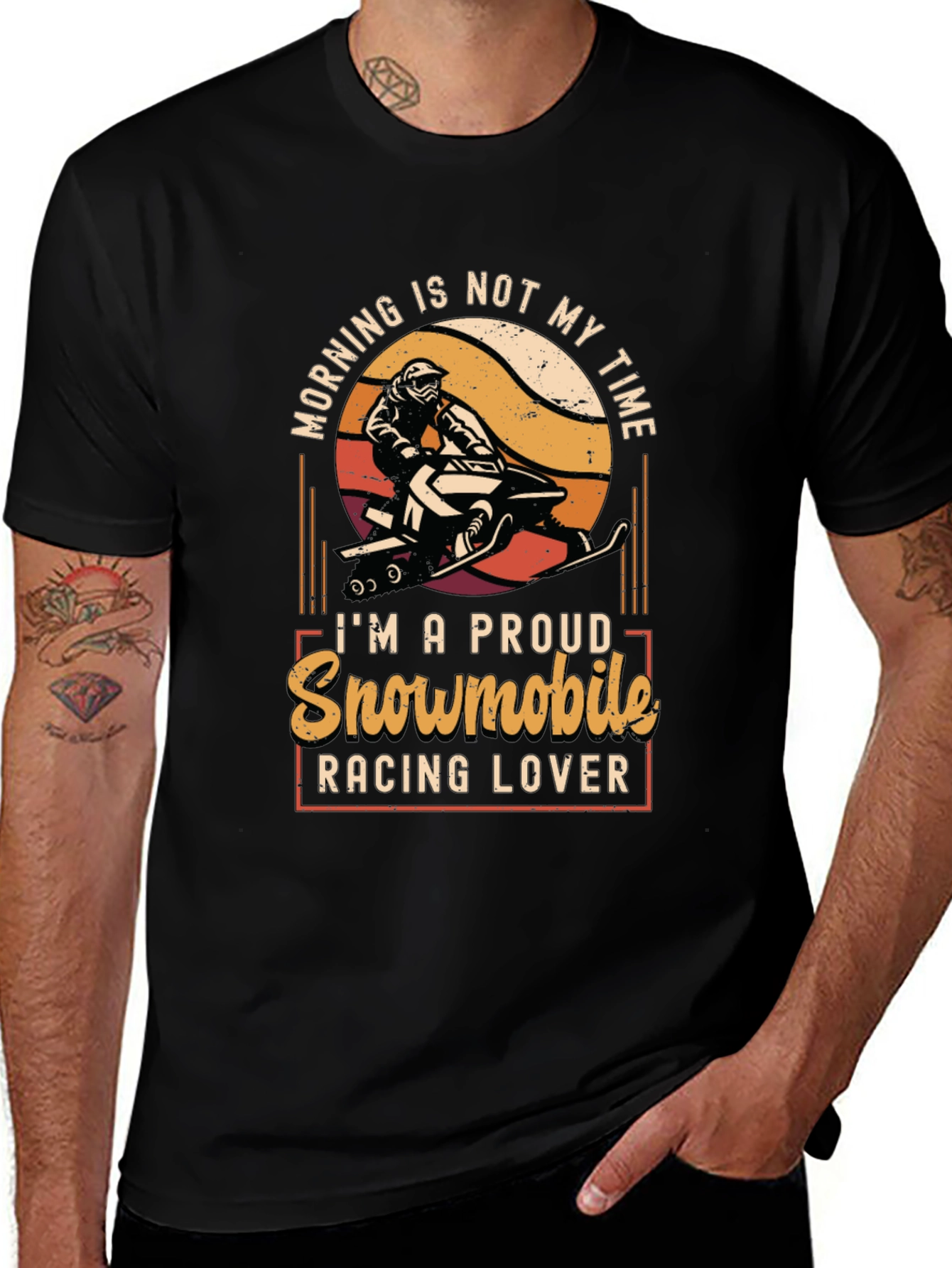 Snowmobile Racing Lover Graphic Tee