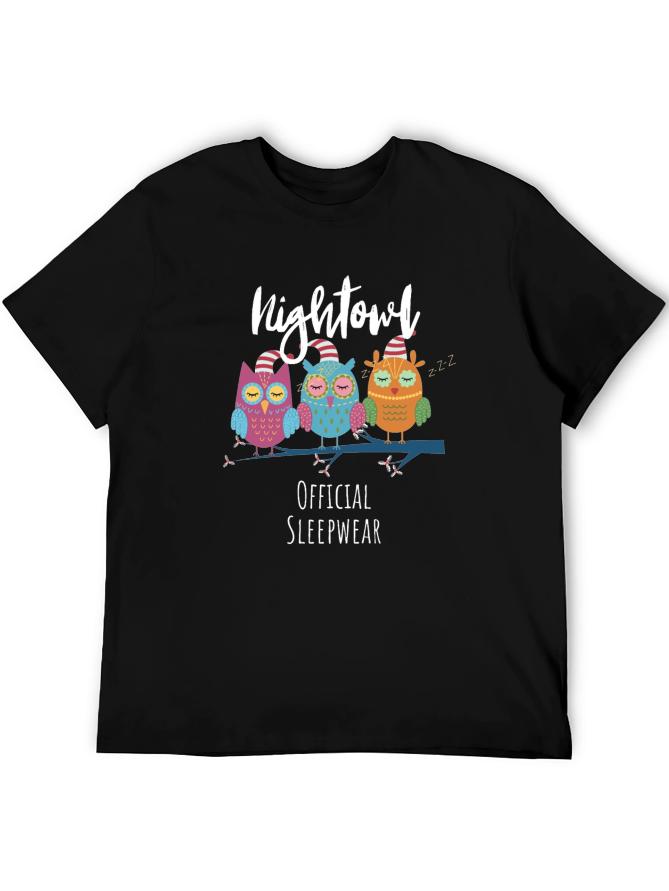 Night Owl Official Sleepwear Black T-Shirt