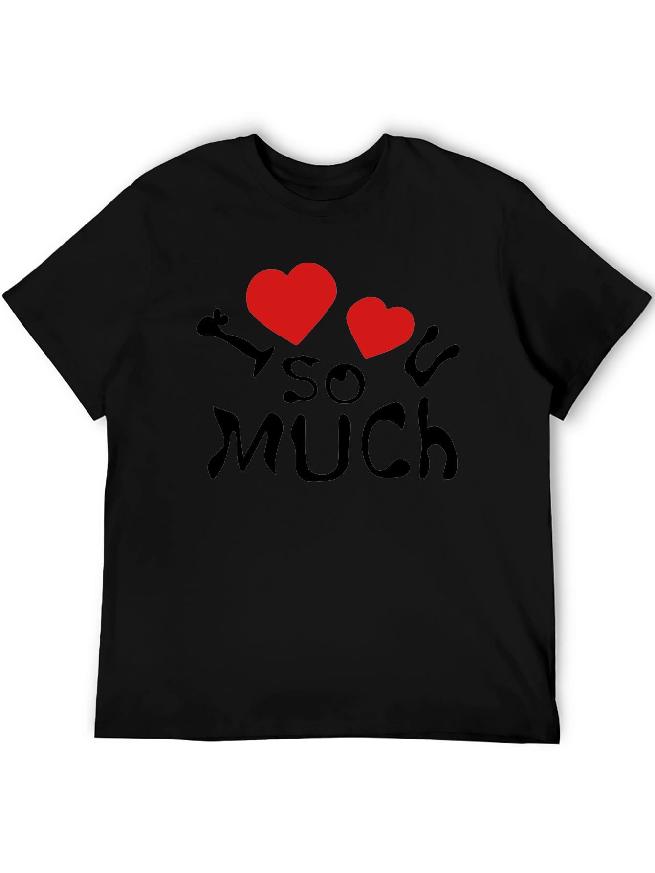 I Heart So Much T-Shirt - Black Casual Wear