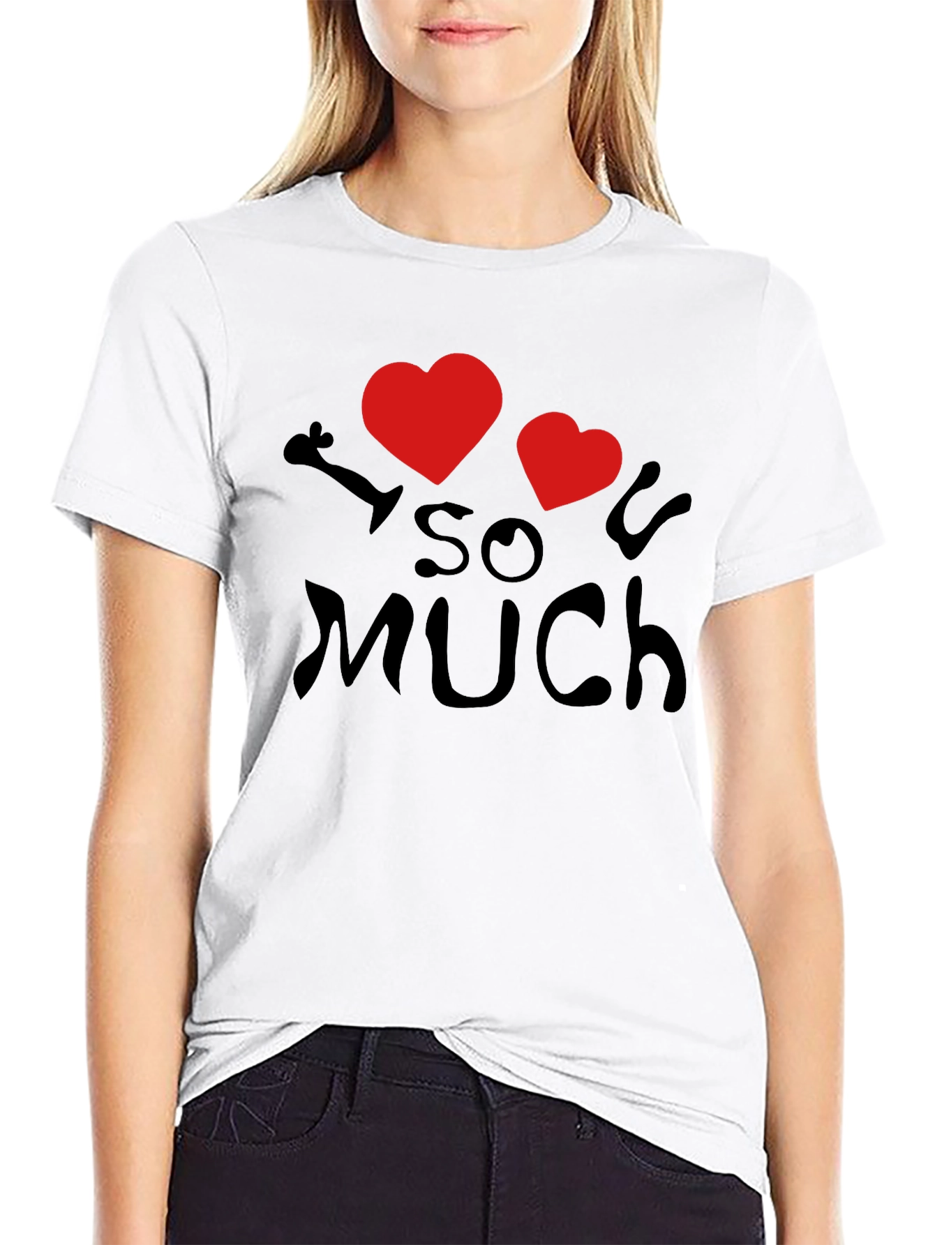 I Heart So Much T-Shirt - Black Casual Wear