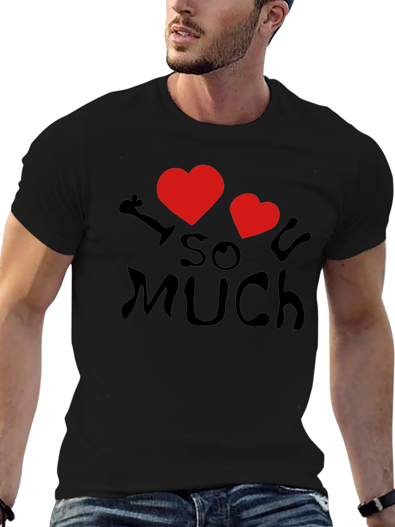 I Heart So Much T-Shirt - Black Casual Wear