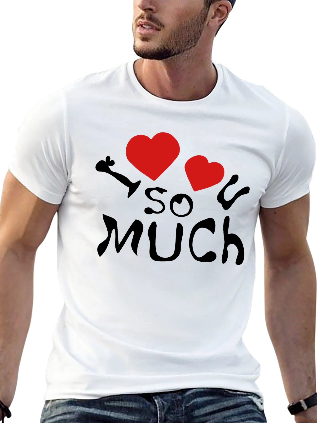 I Heart So Much T-Shirt - Black Casual Wear