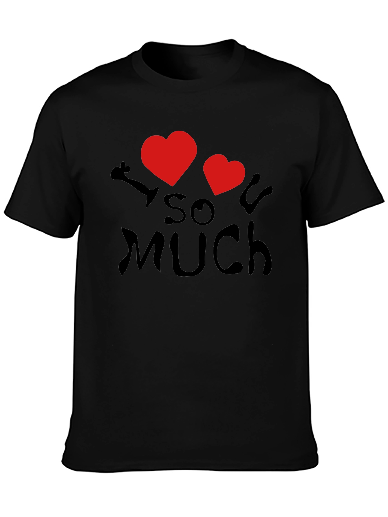 I Heart So Much T-Shirt - Black Casual Wear