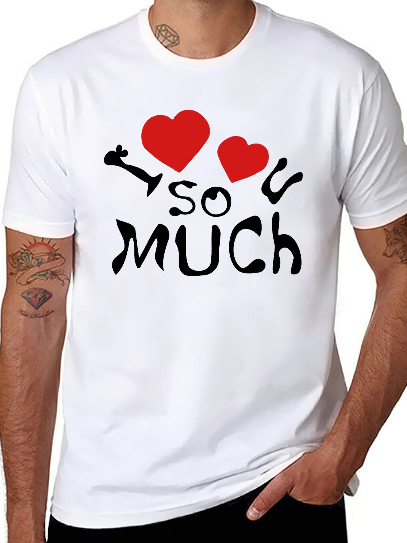 I Heart So Much T-Shirt - Black Casual Wear