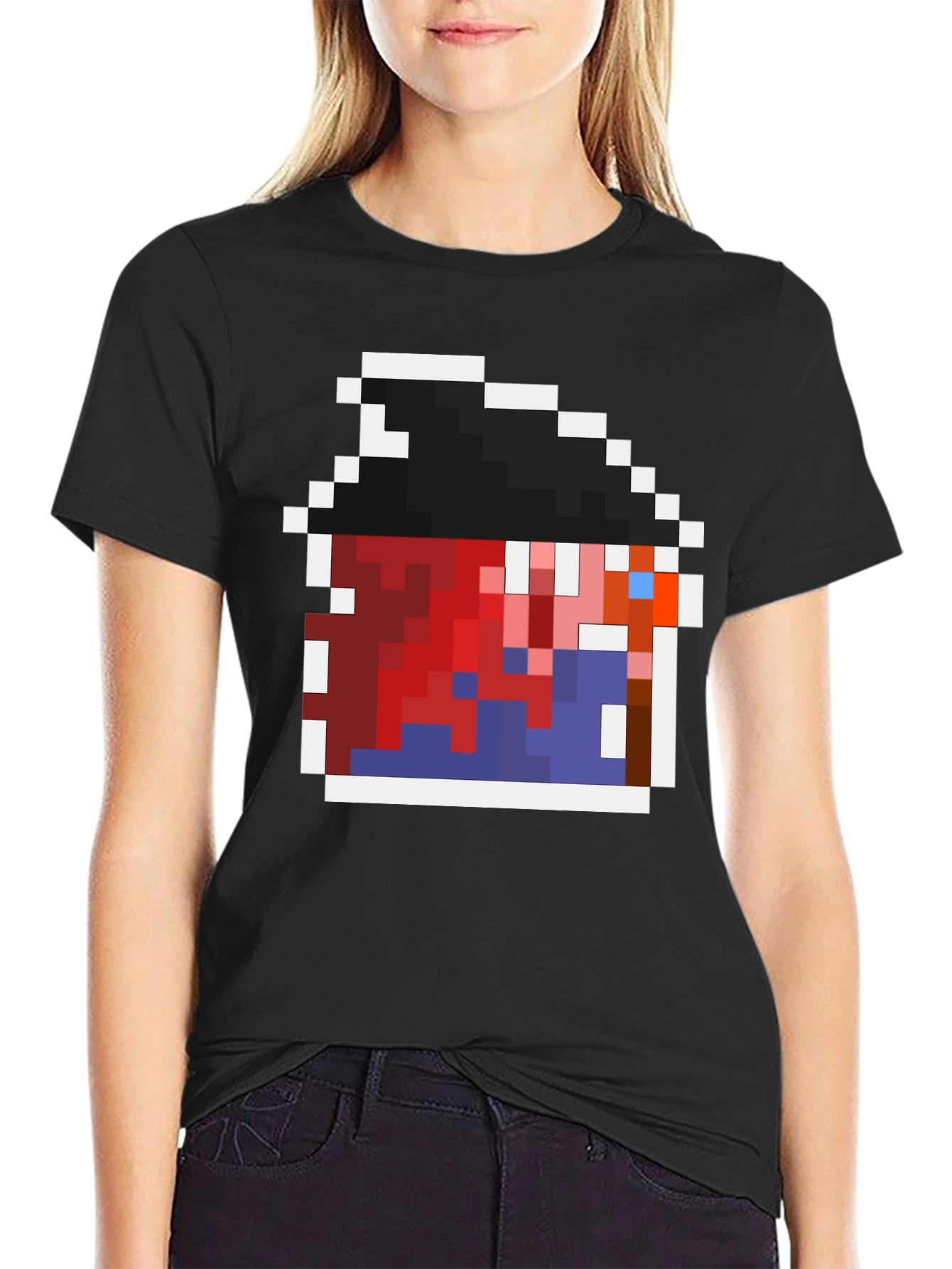Pixelated Character Graphic Tee