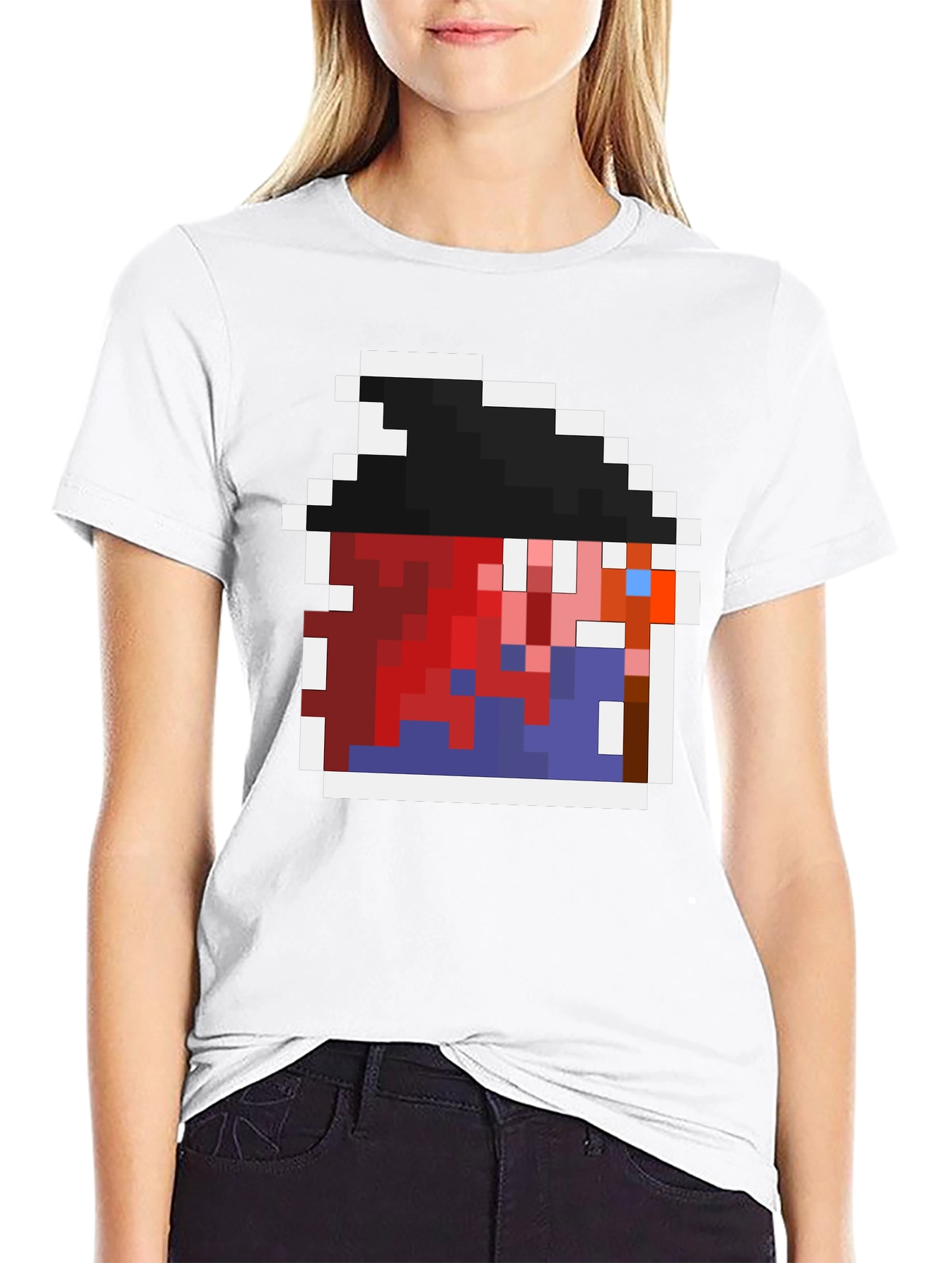 Pixelated Character Graphic Tee