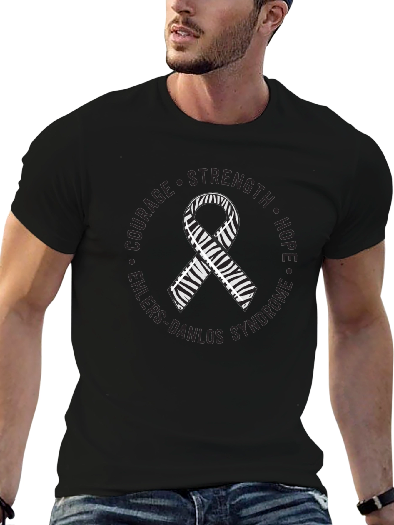 Ehlers-Danlos Syndrome Zebra Ribbon T-Shirt