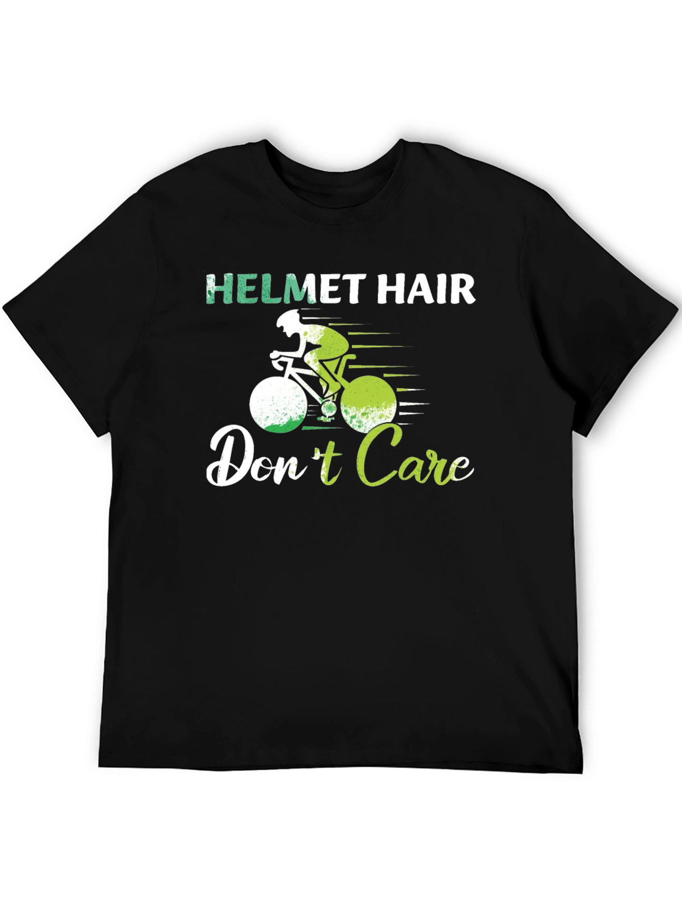 Helmet Hair Dont Care T-Shirt Cycling Biking Tee