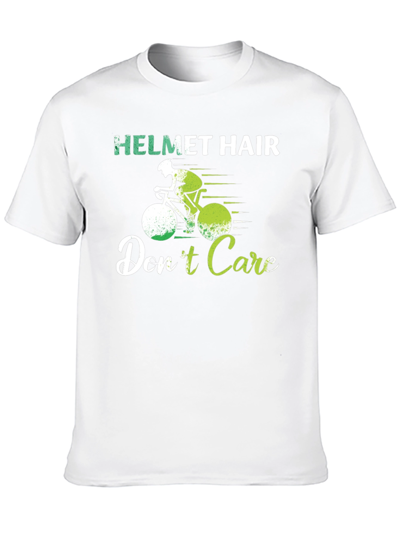 Helmet Hair Dont Care T-Shirt Cycling Biking Tee