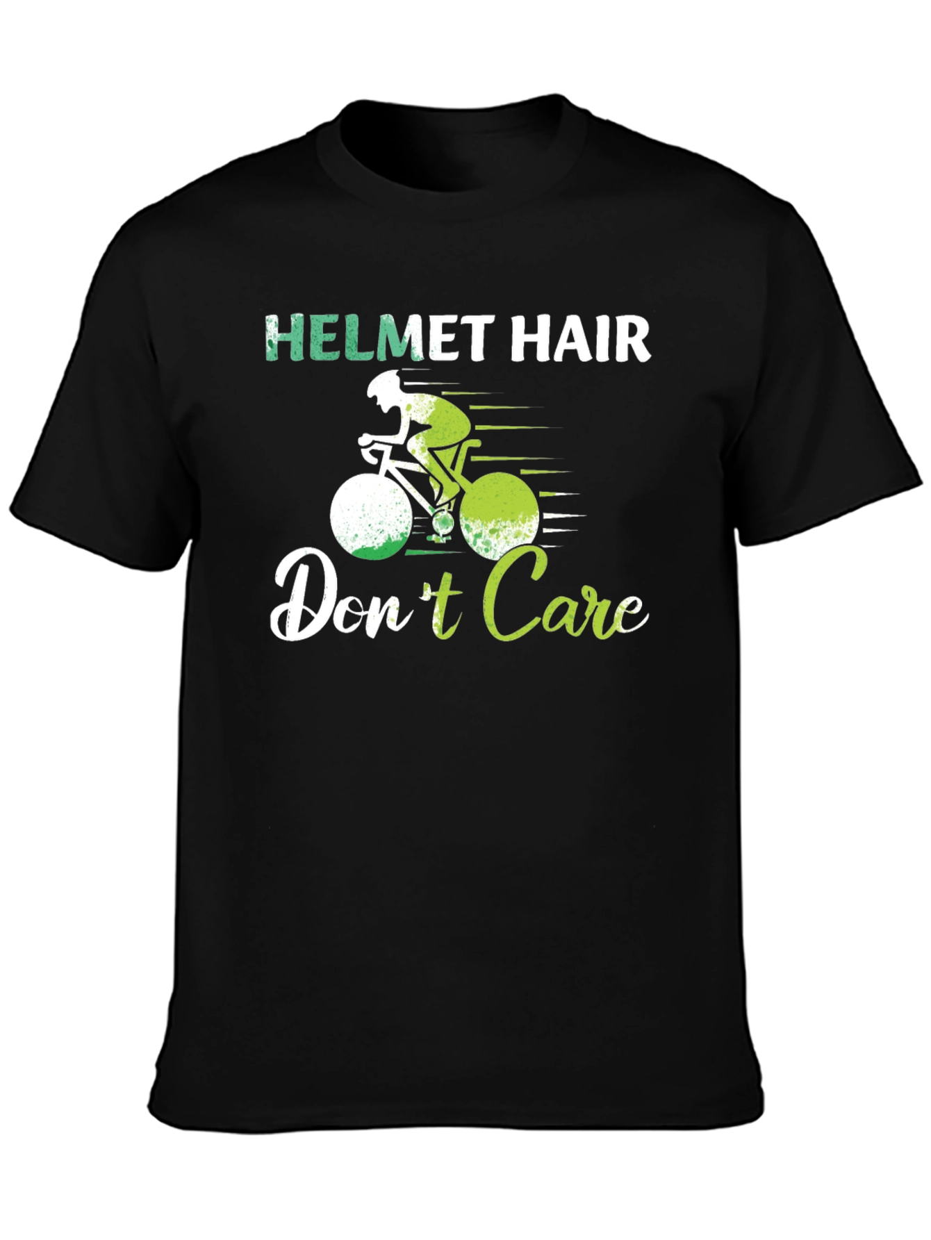 Helmet Hair Dont Care T-Shirt Cycling Biking Tee