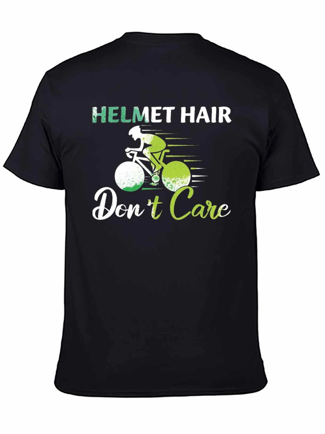 Helmet Hair Dont Care T-Shirt Cycling Biking Tee