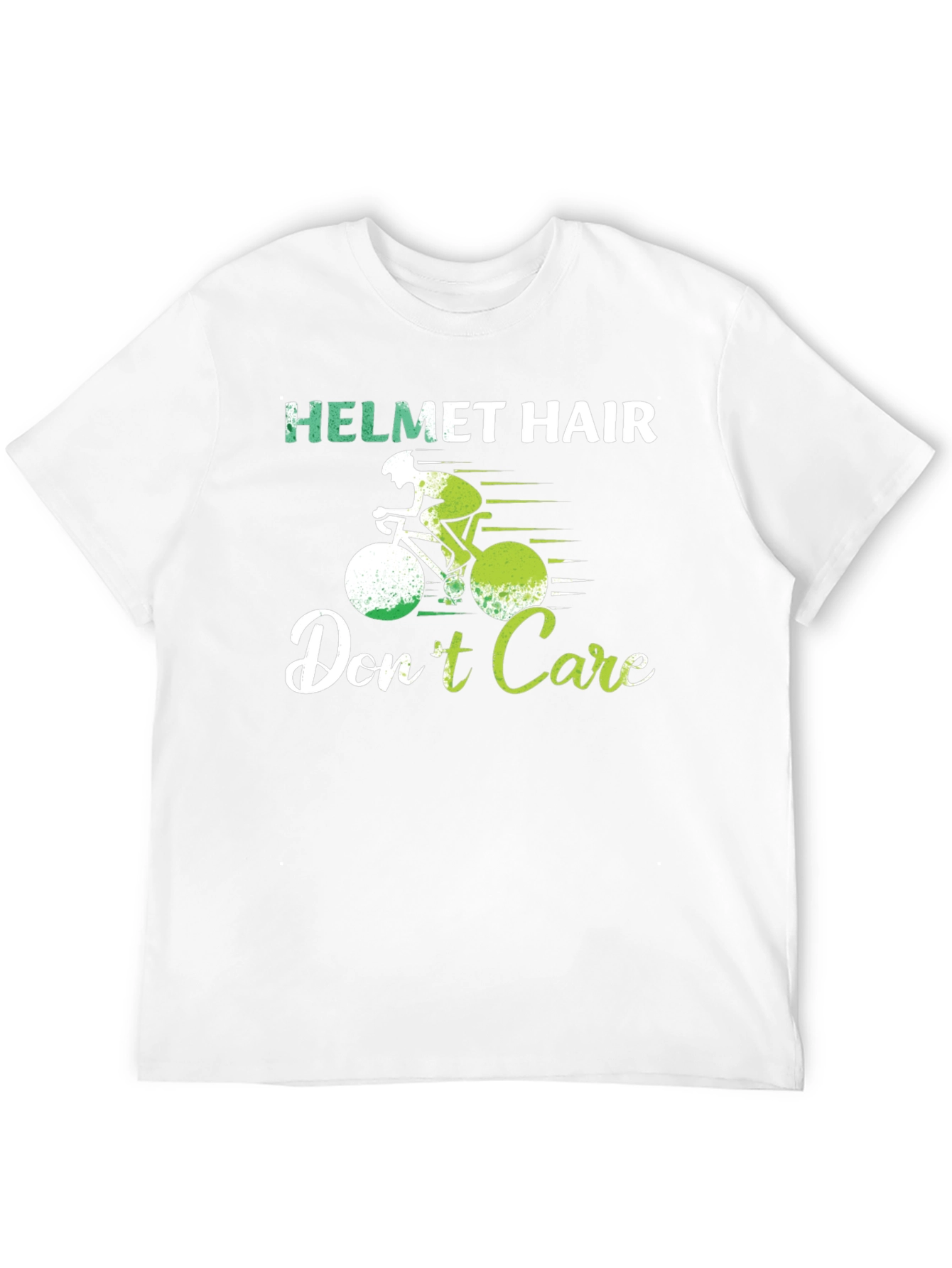 Helmet Hair Dont Care T-Shirt Cycling Biking Tee
