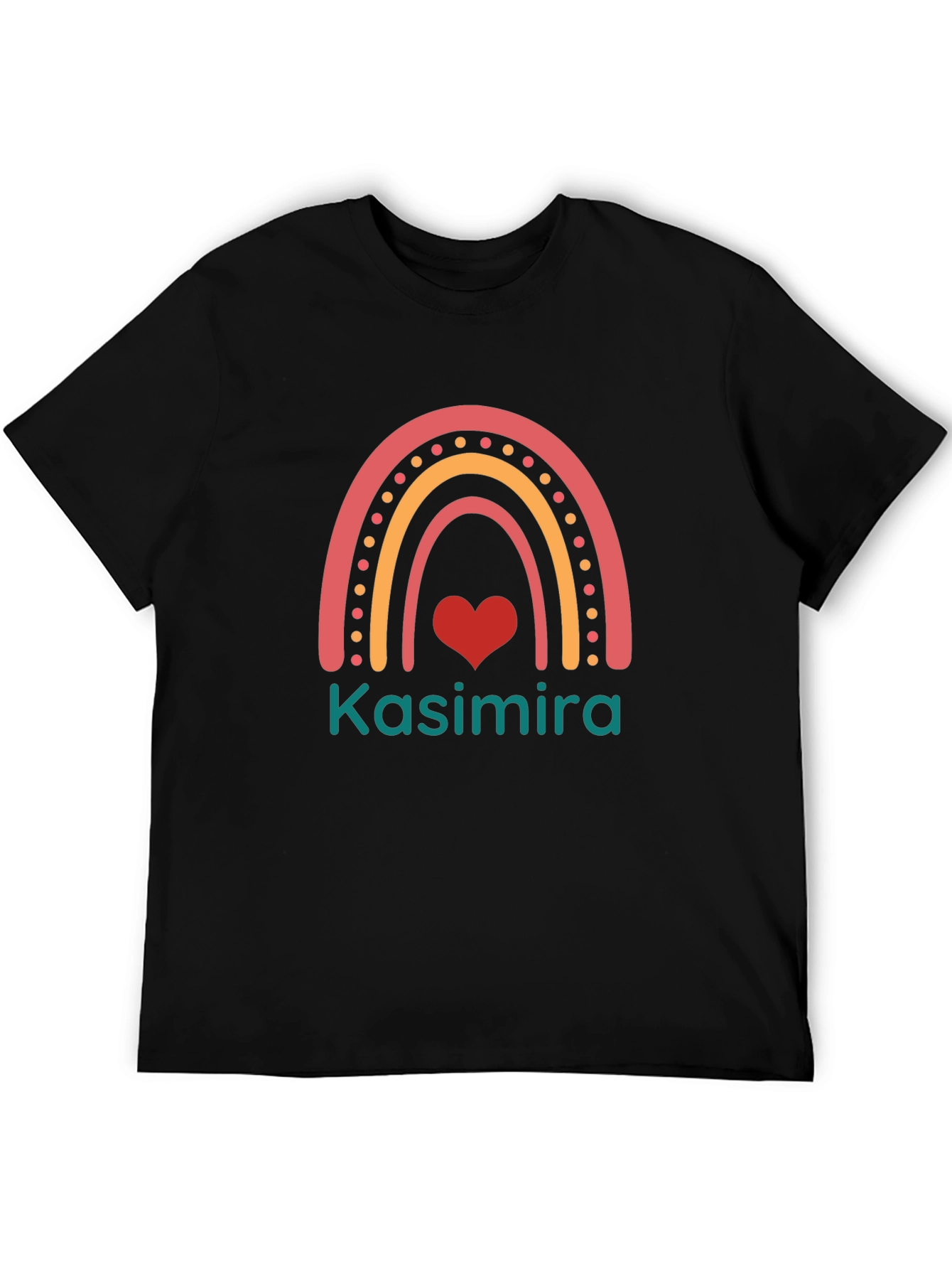 Kasimira Rainbow Heart Custom T-Shirt