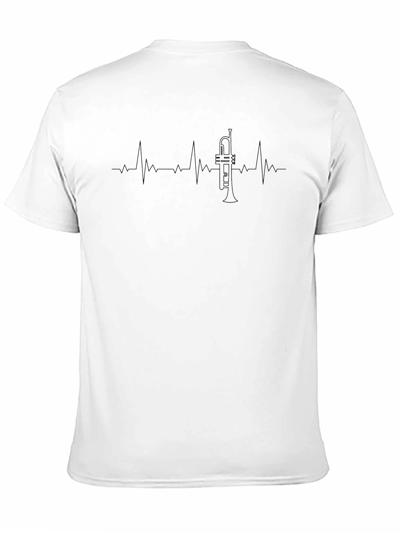 Trumpet Heartbeat T-Shirt - Music Lover Tee