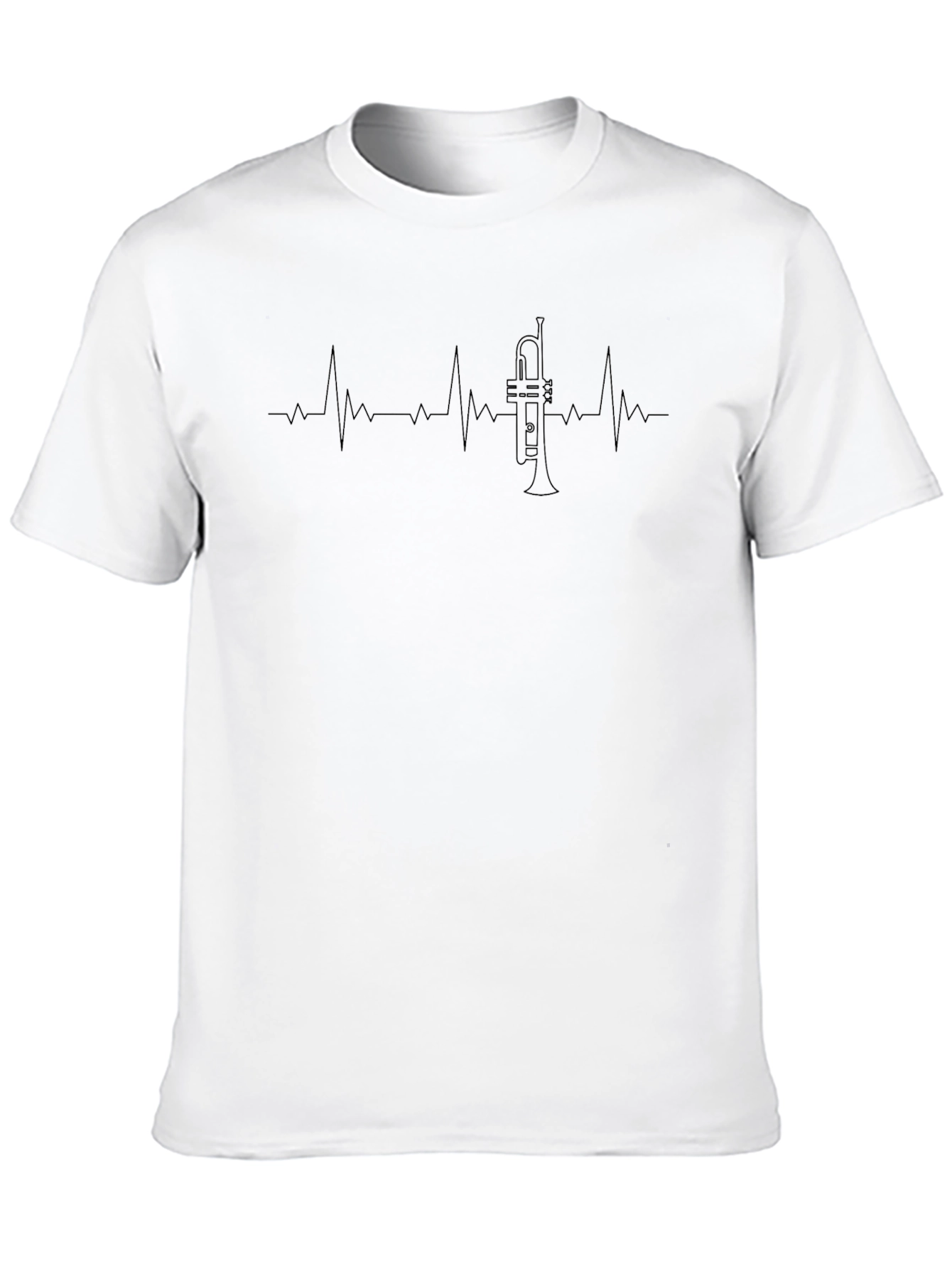 Trumpet Heartbeat T-Shirt - Music Lover Tee