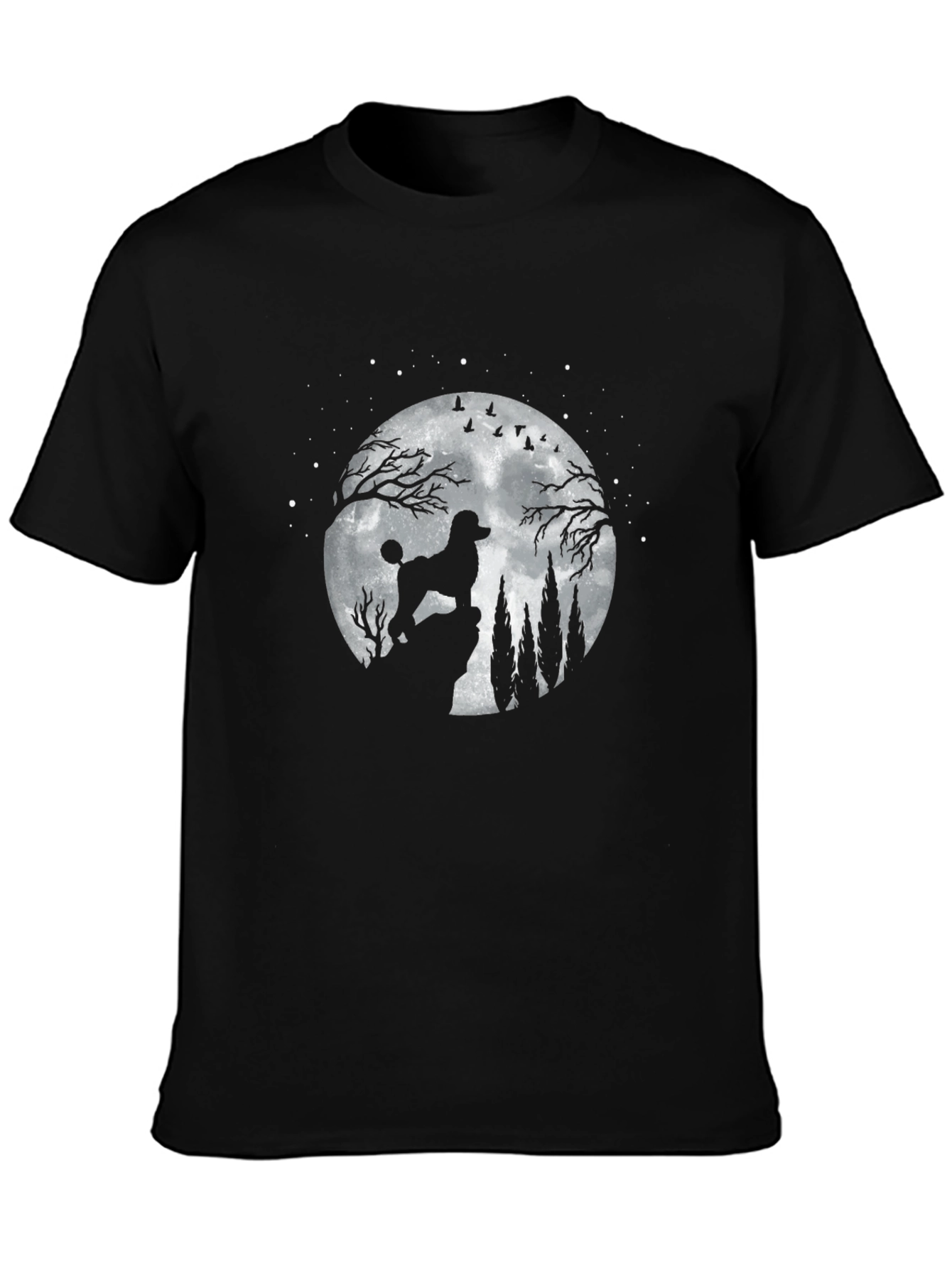 Poodle Moon Silhouette T-Shirt