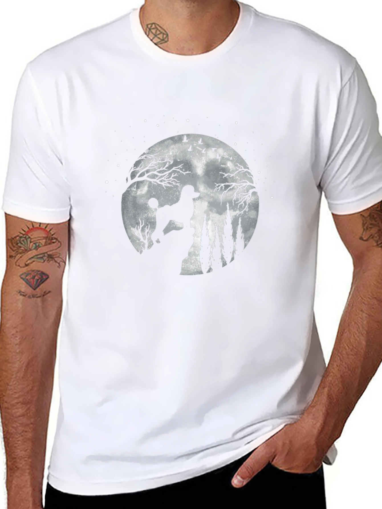 Poodle Moon Silhouette T-Shirt