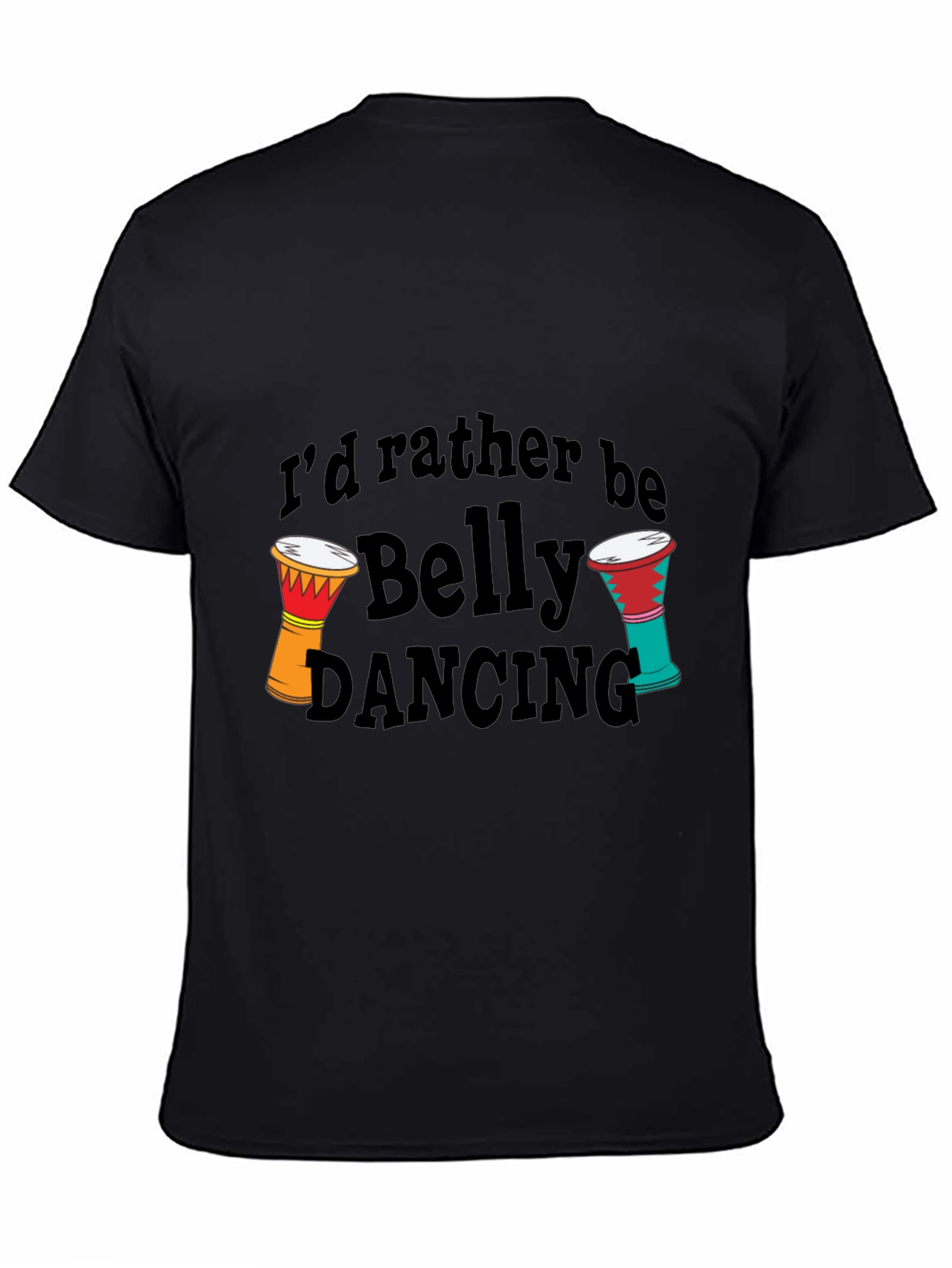Belly Dancing Graphic Tee - Drum Design T-Shirt