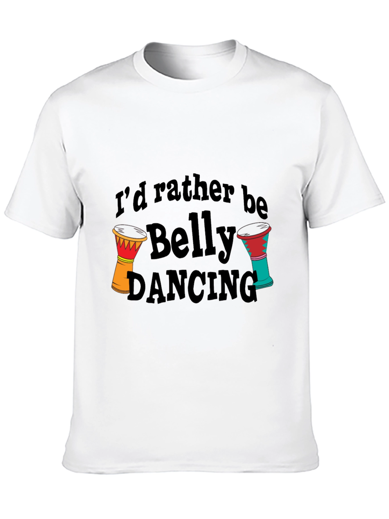 Belly Dancing Graphic Tee - Drum Design T-Shirt