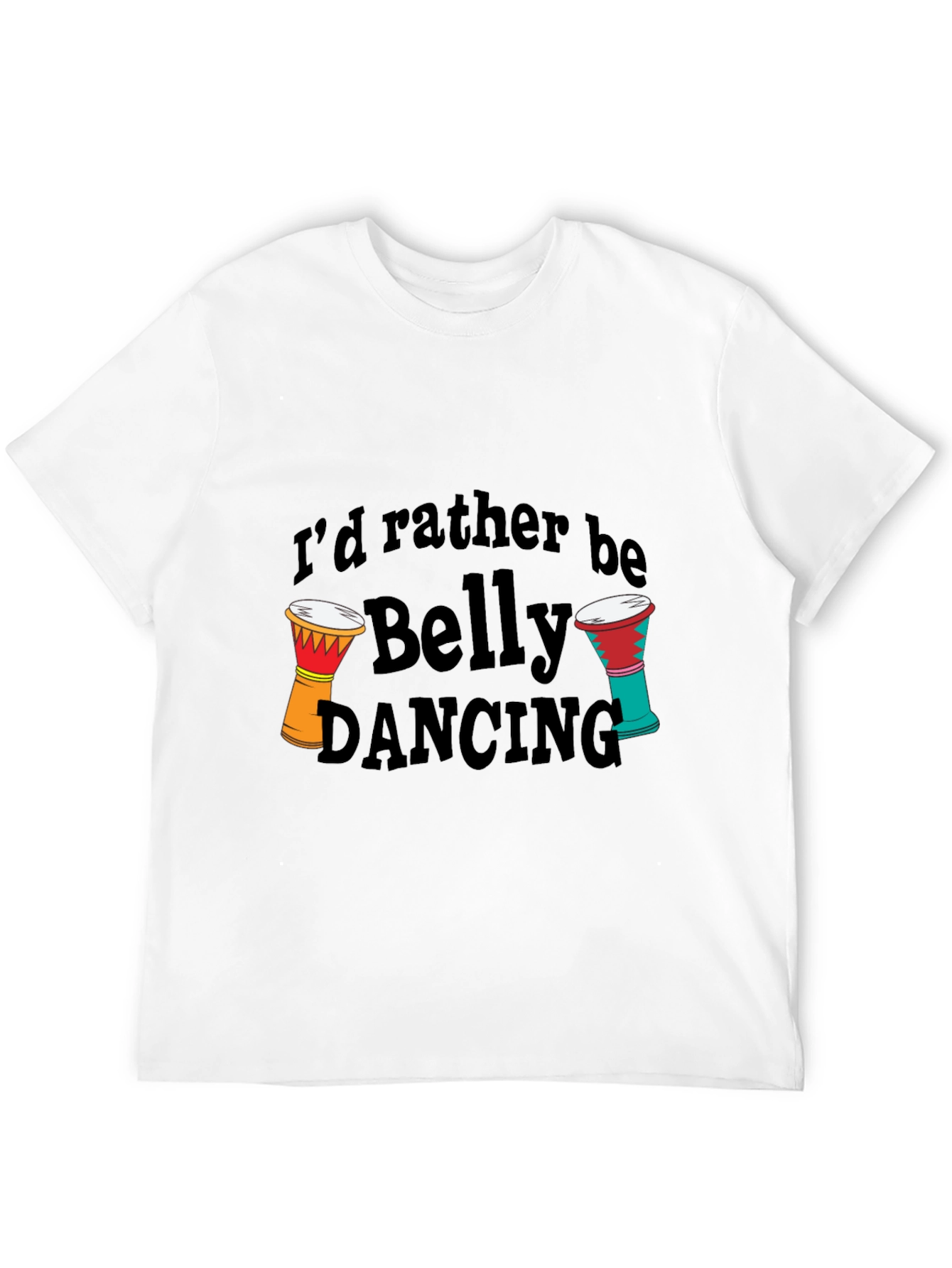Belly Dancing Graphic Tee - Drum Design T-Shirt