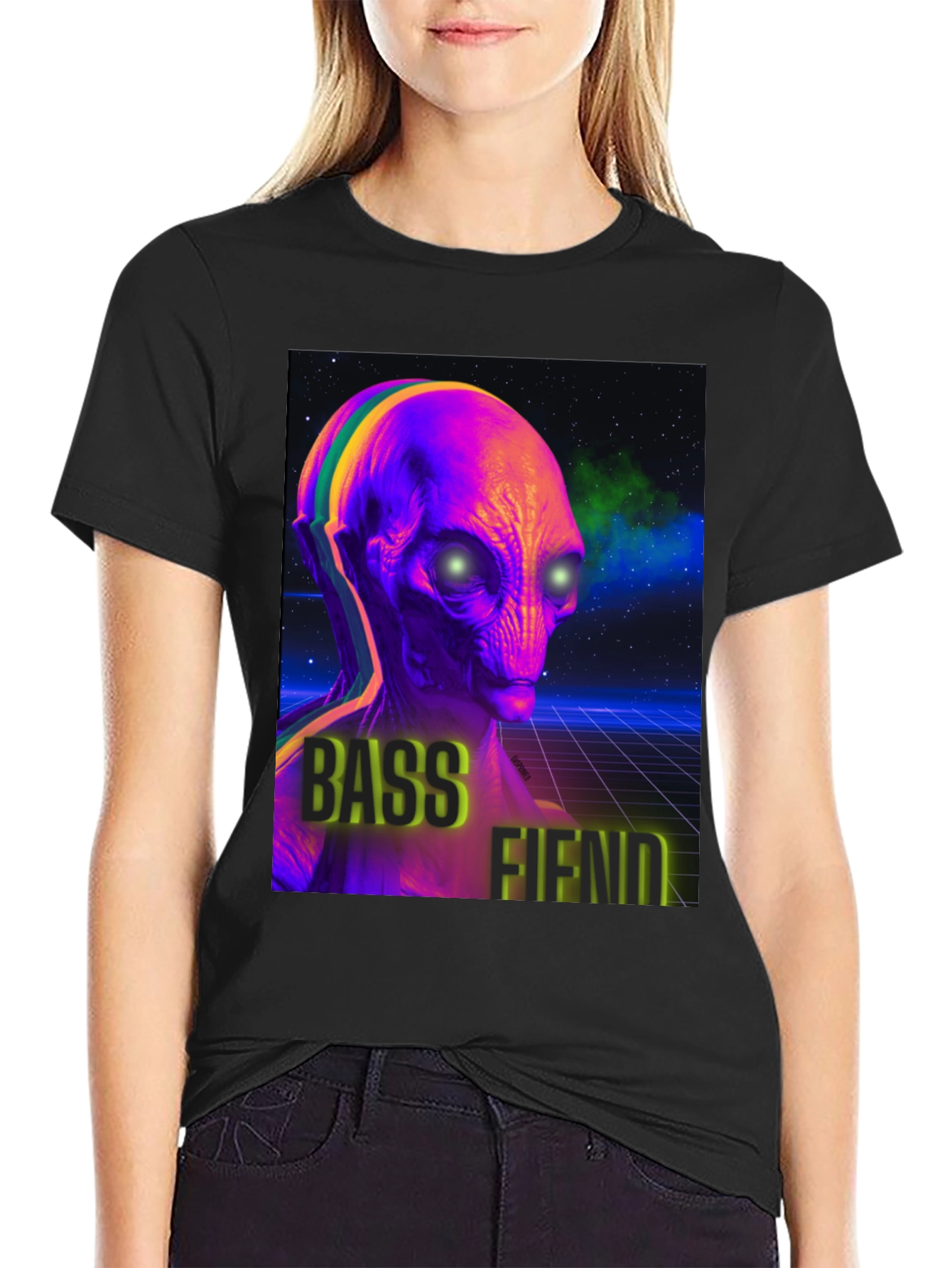 Bass Fiend Alien Graphic T-Shirt