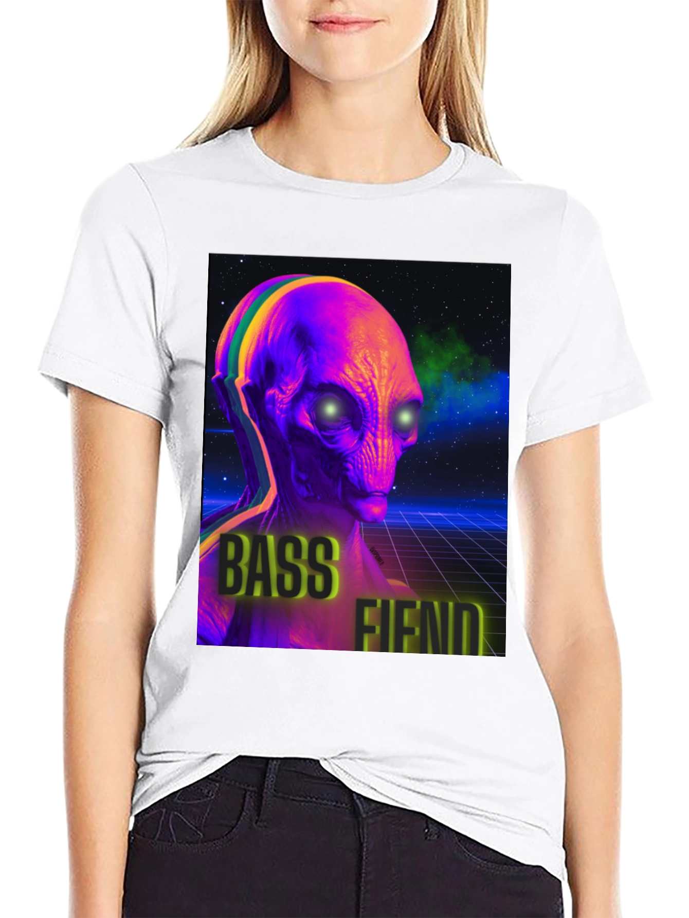 Bass Fiend Alien Graphic T-Shirt