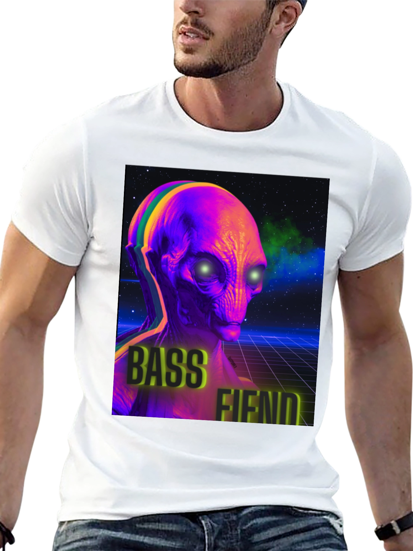 Bass Fiend Alien Graphic T-Shirt
