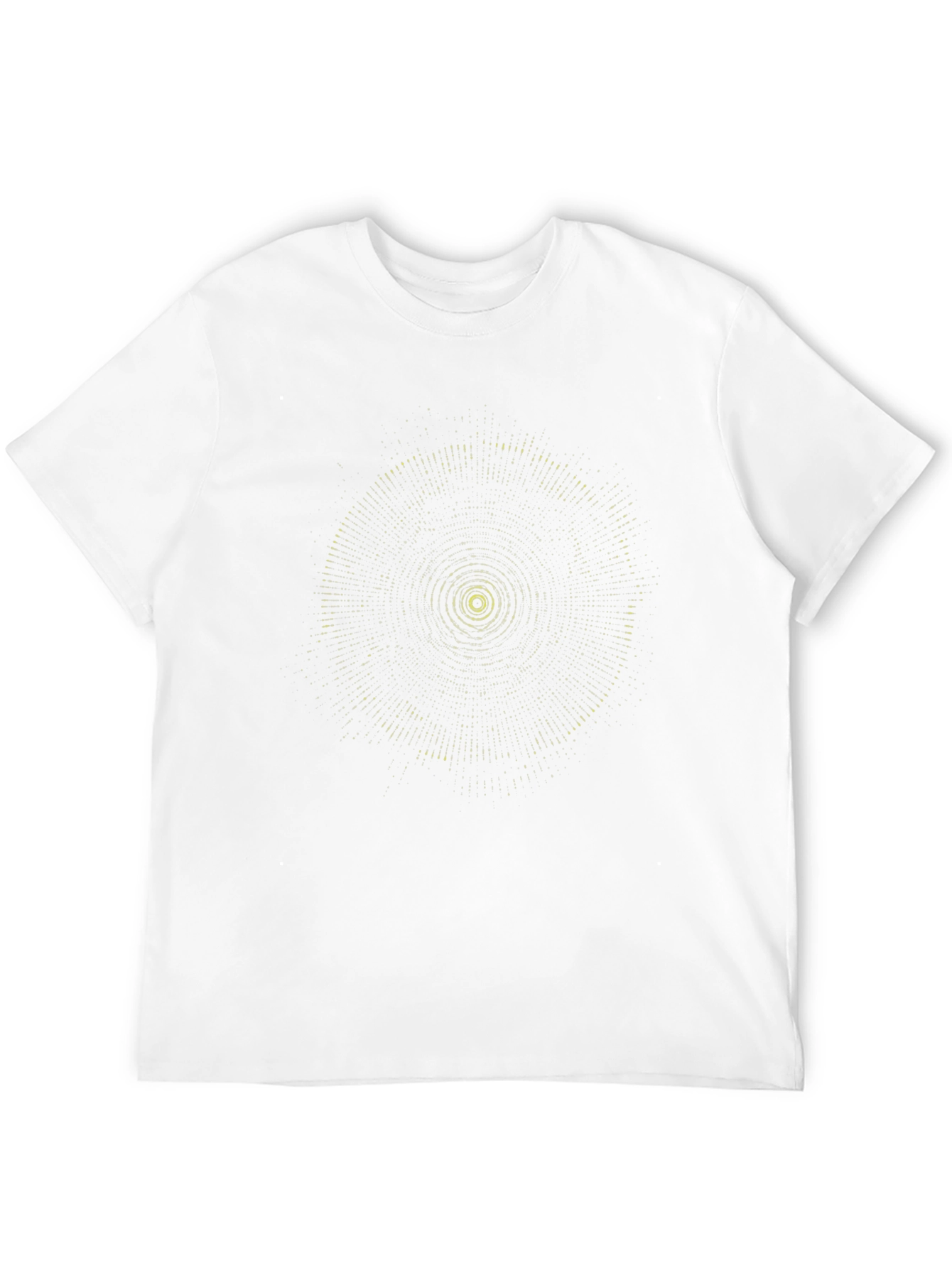 Black Tee with Geometric Circle Design