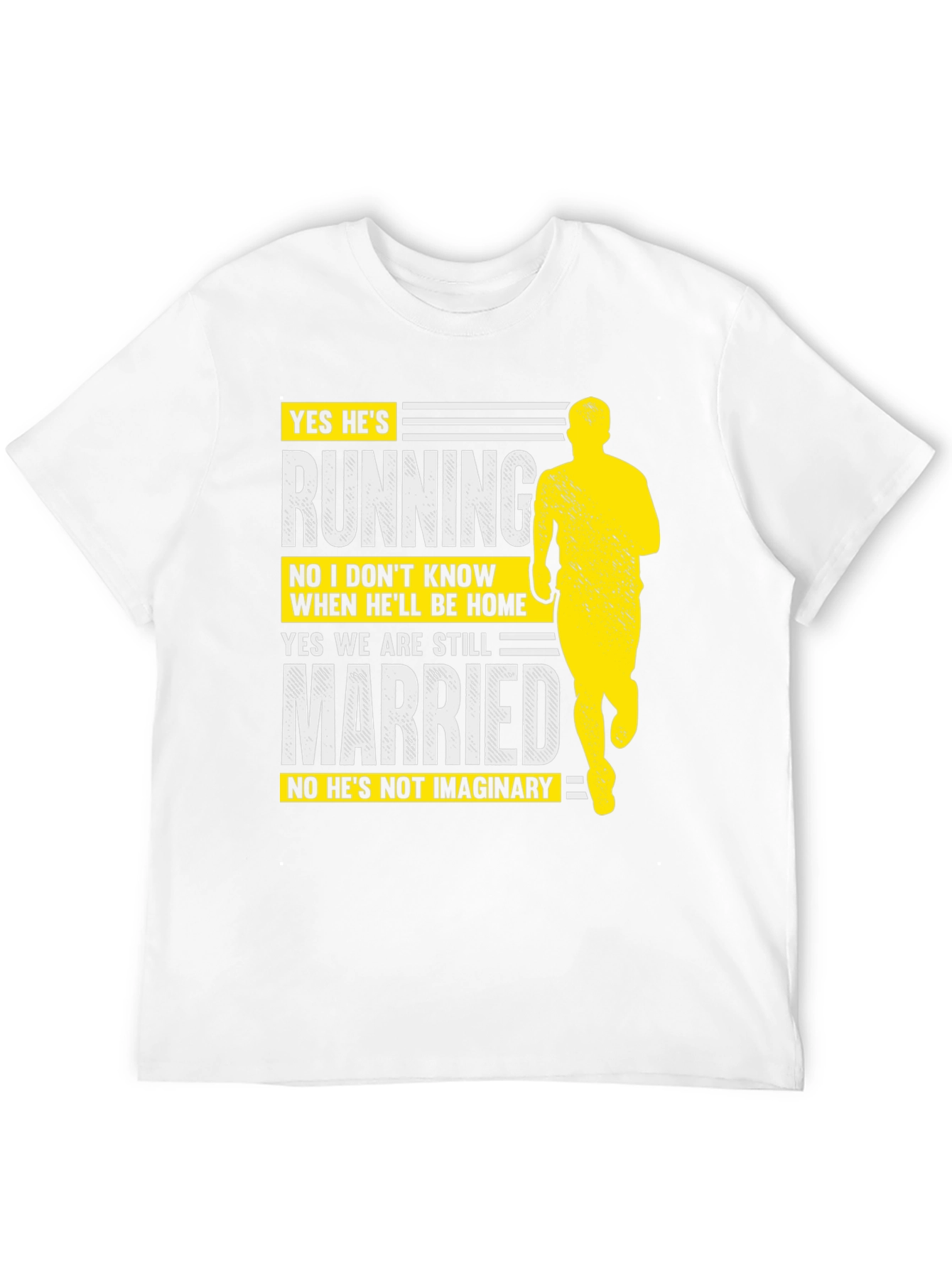 Funny Running Husband Graphic T-Shirt